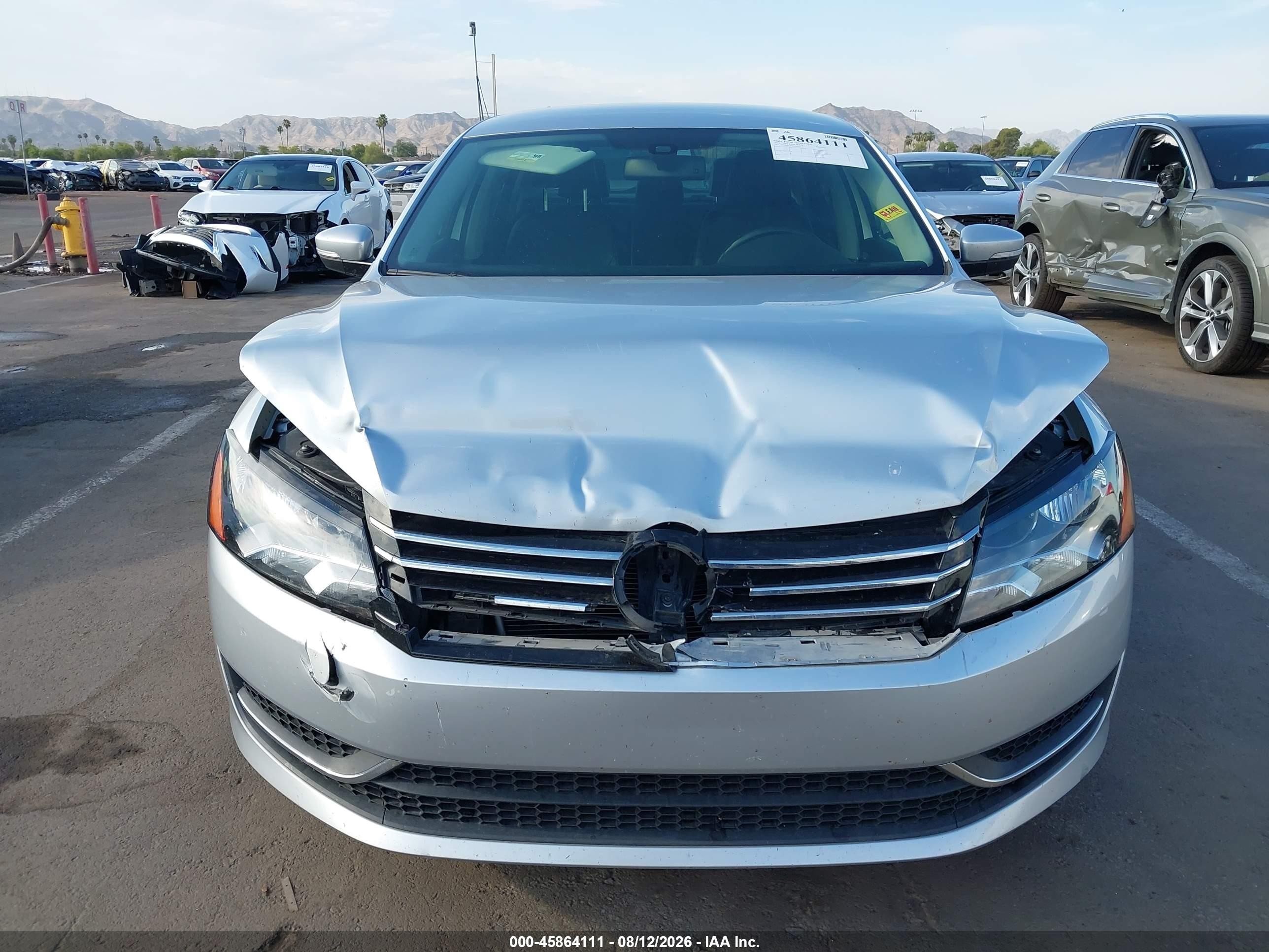 2014 Volkswagen Passat 2.5l Se Silver vin: 1VWBP7A37EC009125