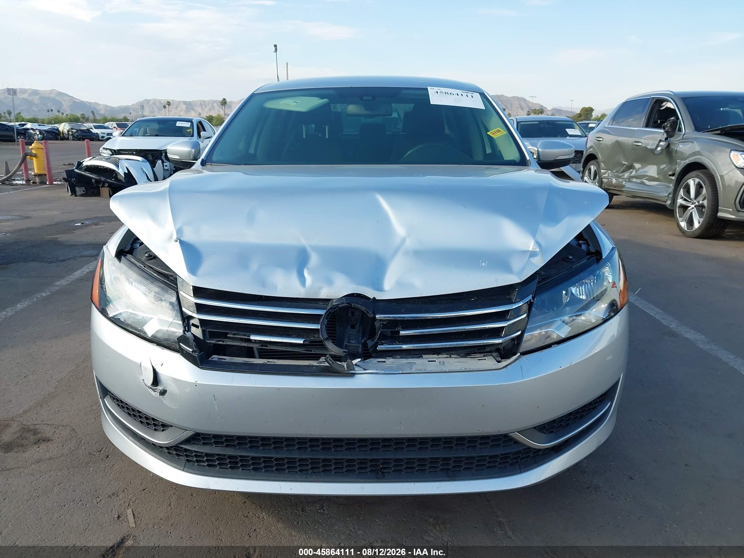 2014 Volkswagen Passat 2.5l Se Silver vin: 1VWBP7A37EC009125