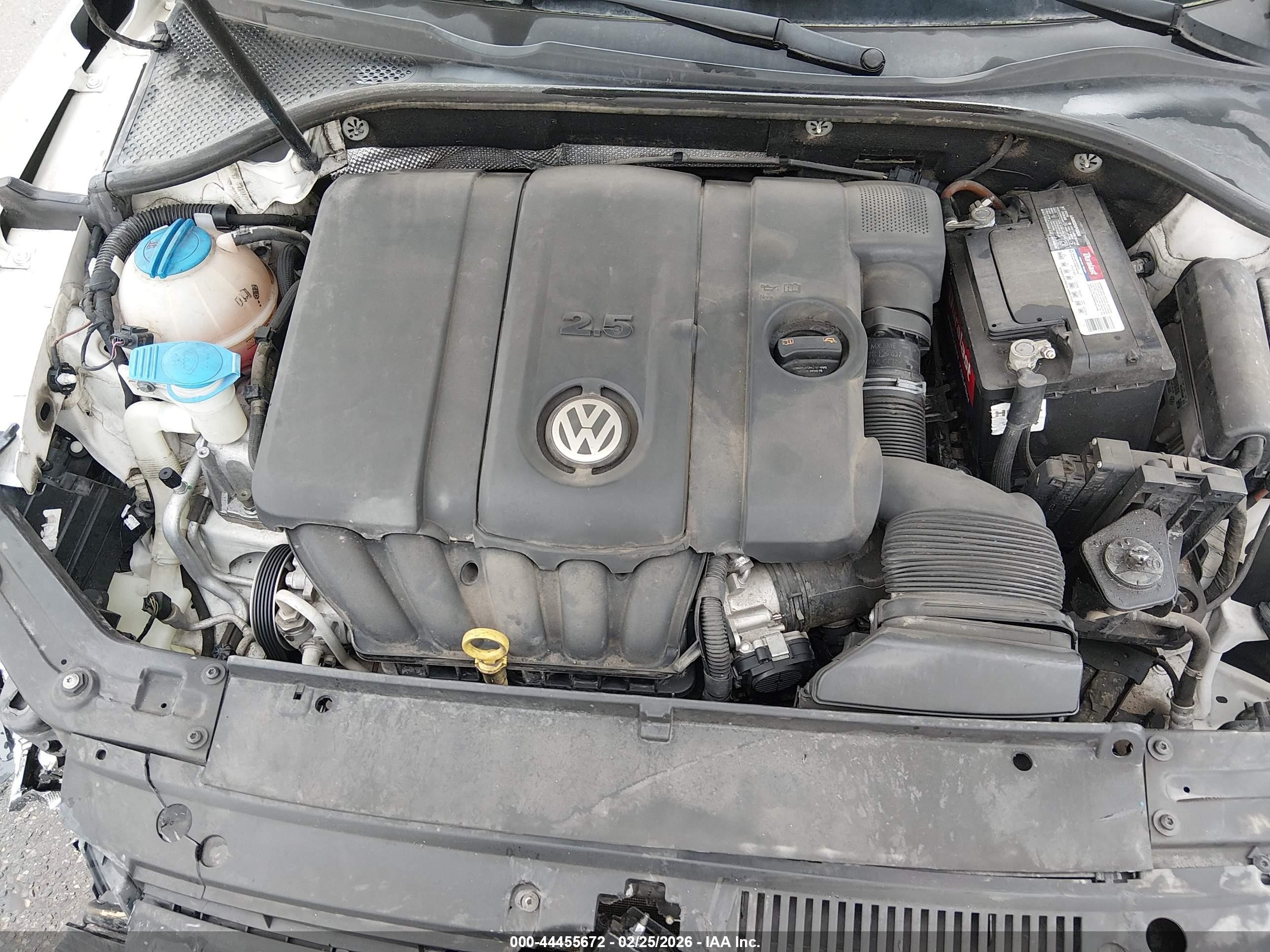 2014 Volkswagen Passat 2.5l Se White vin: 1VWBP7A37EC012297