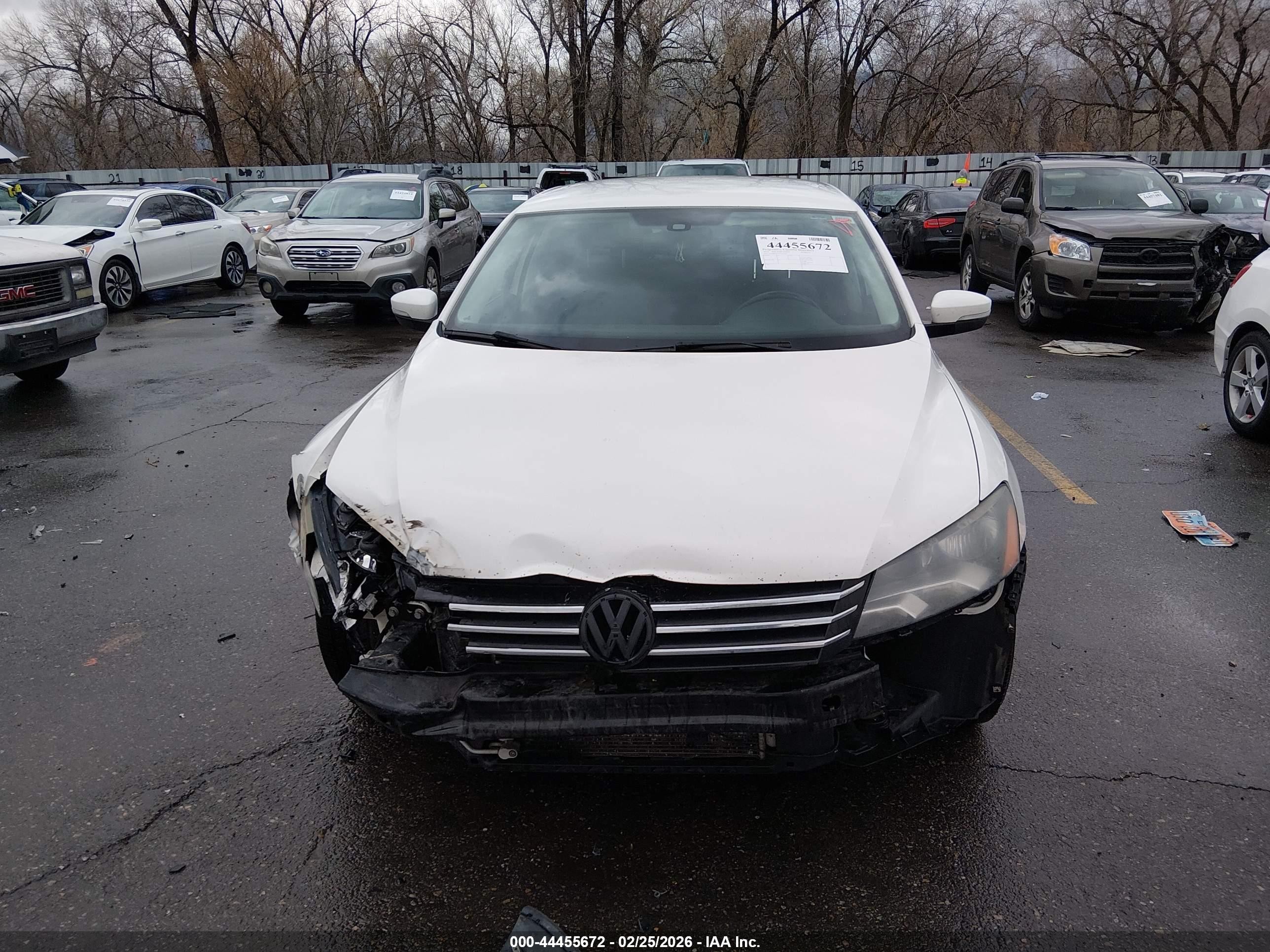2014 Volkswagen Passat 2.5l Se White vin: 1VWBP7A37EC012297