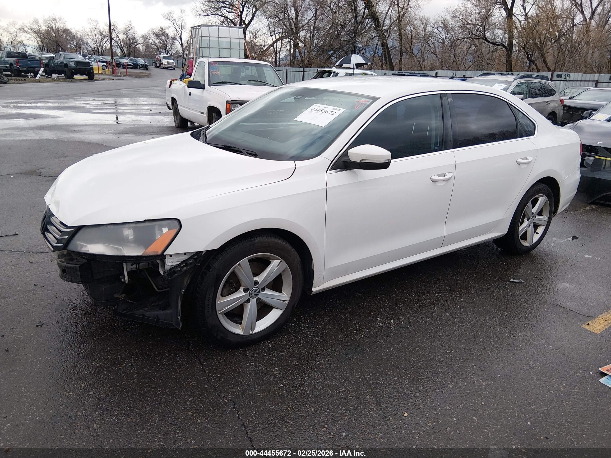 2014 Volkswagen Passat 2.5l Se White vin: 1VWBP7A37EC012297