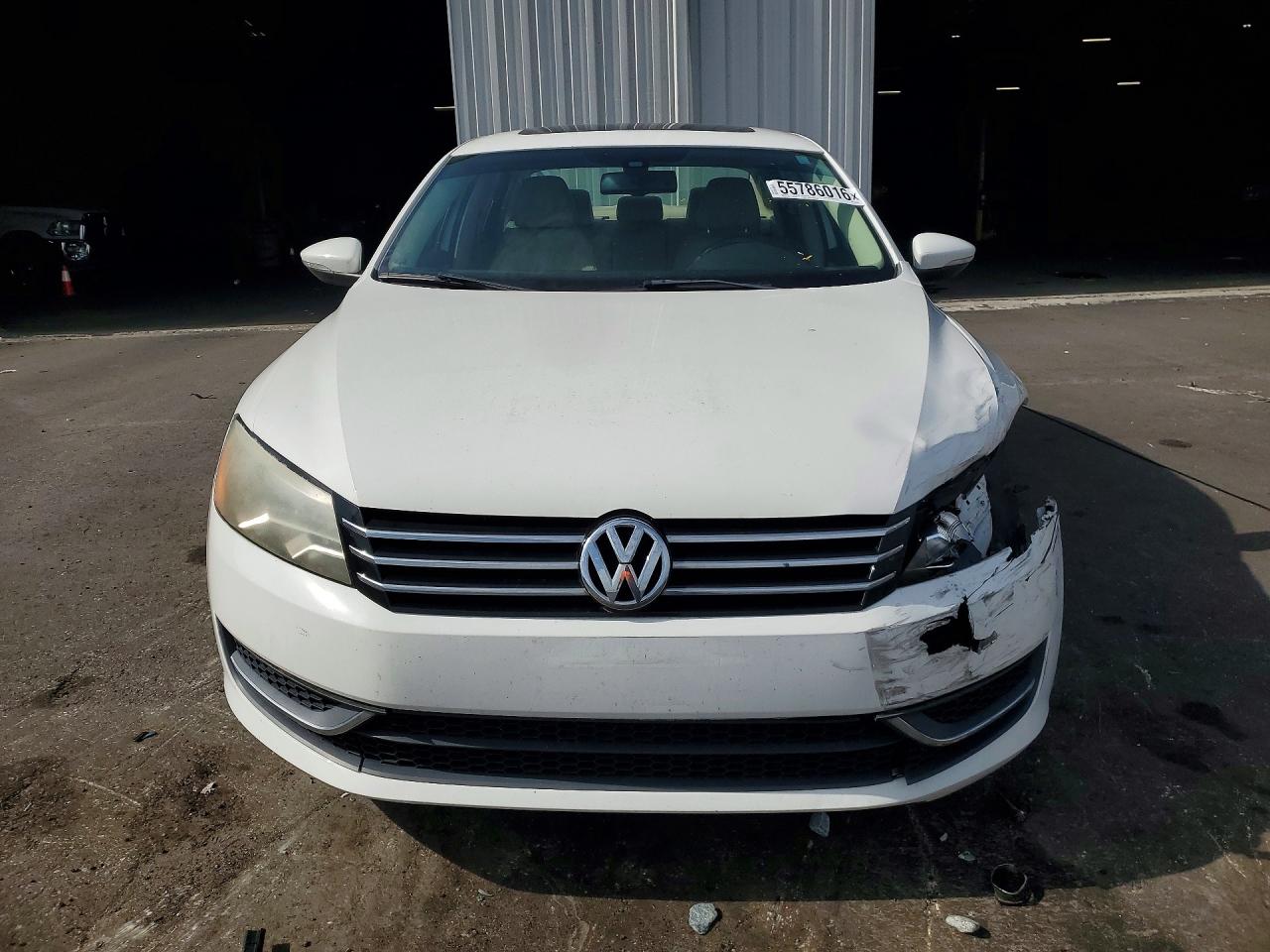 2012 Volkswagen Passat Se White vin: 1VWBP7A38CC041949