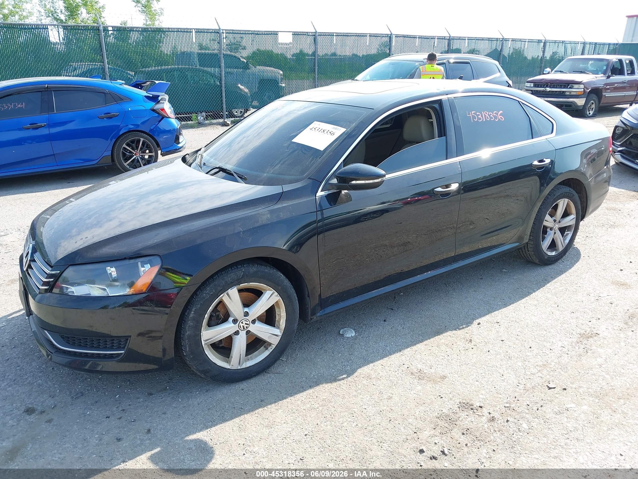 2012 Volkswagen Passat 2.5l Se Black vin: 1VWBP7A38CC081688