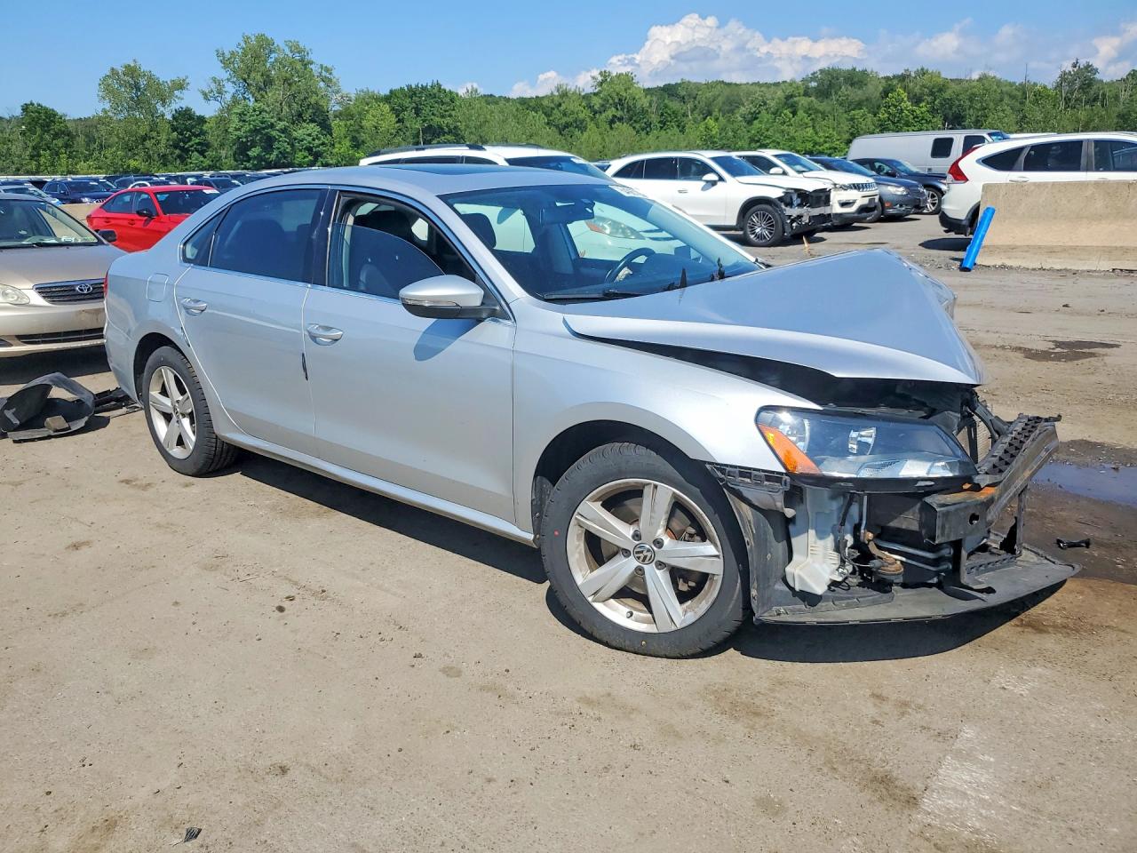 2012 Volkswagen Passat Se Silver vin: 1VWBP7A38CC090018