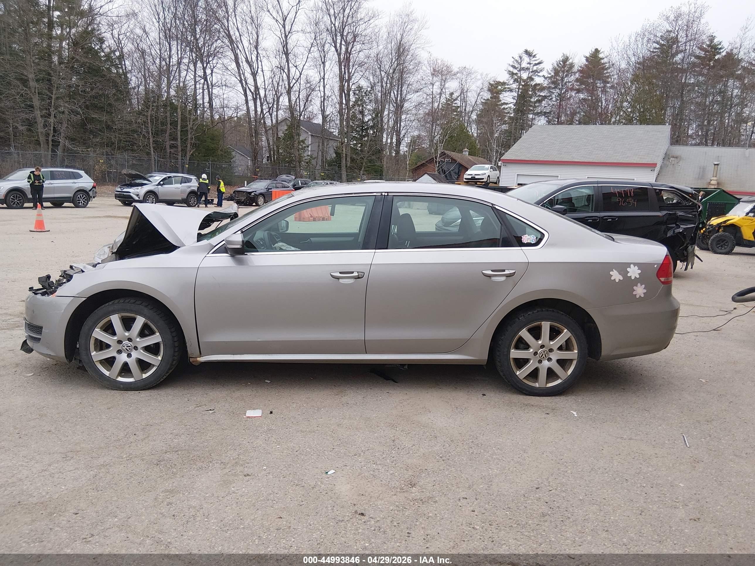 2013 Volkswagen Passat 2.5l Se Gray vin: 1VWBP7A38DC005714