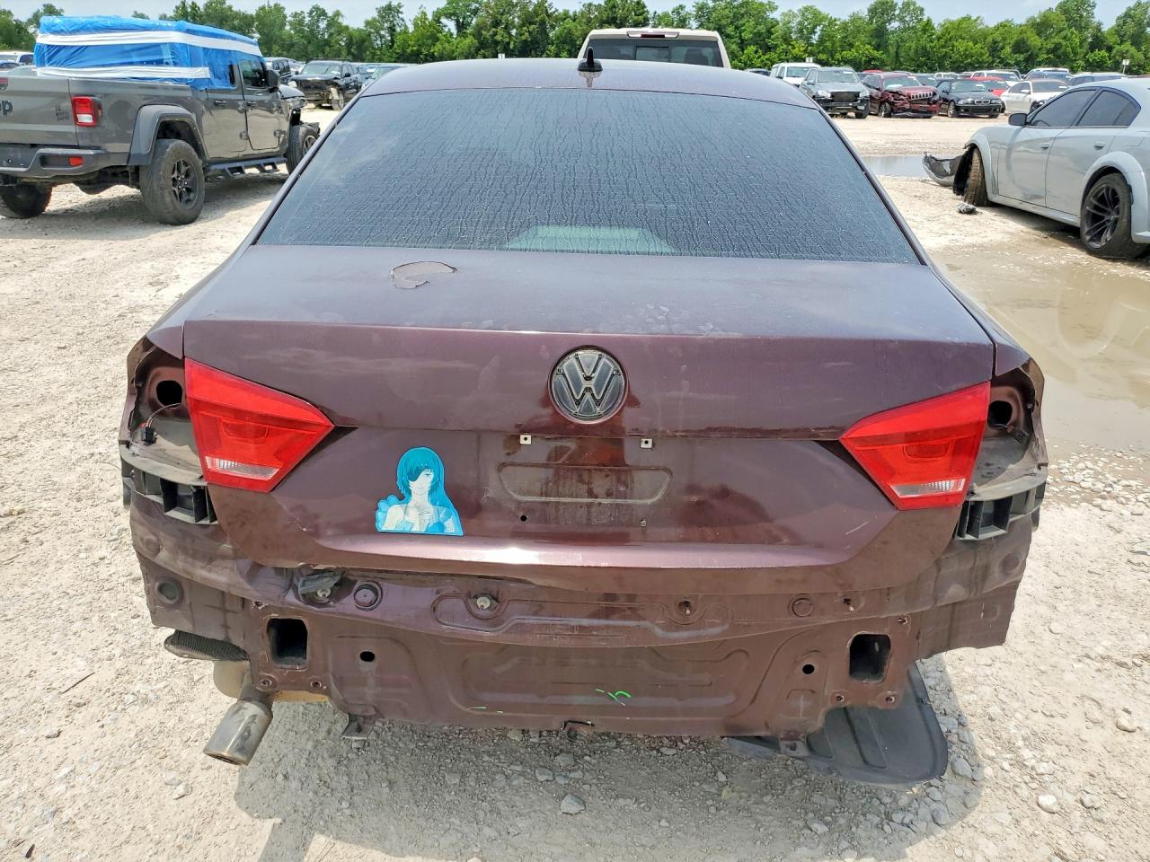 2013 Volkswagen Passat Se Maroon vin: 1VWBP7A38DC083927