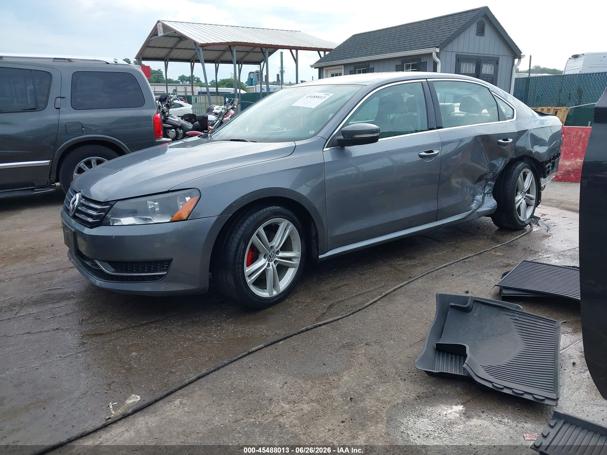 2014 Volkswagen Passat 2.5l Se Gray vin: 1VWBP7A38EC016116