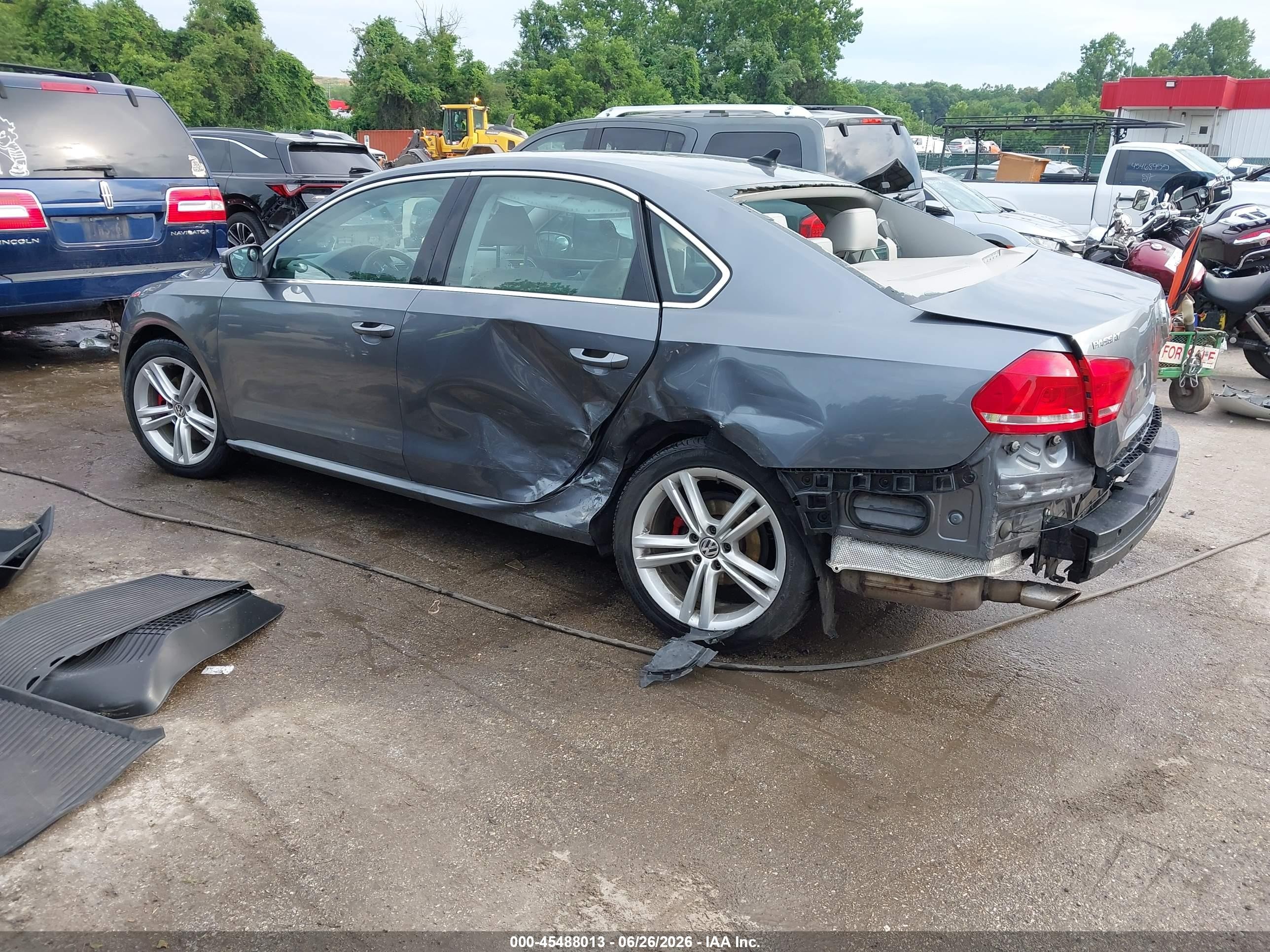 2014 Volkswagen Passat 2.5l Se Gray vin: 1VWBP7A38EC016116