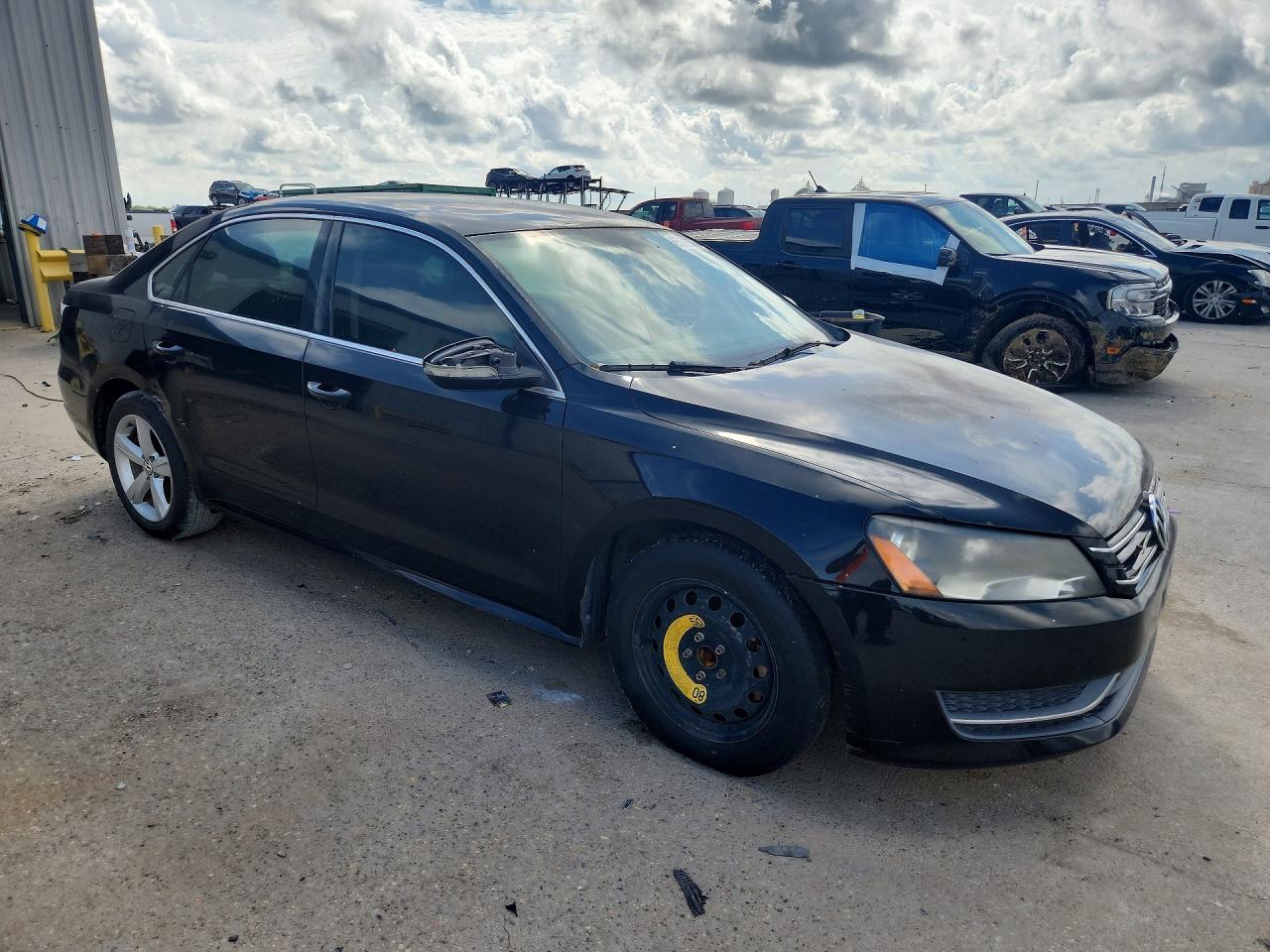 2012 Volkswagen Passat Se Черный vin: 1VWBP7A39CC018051
