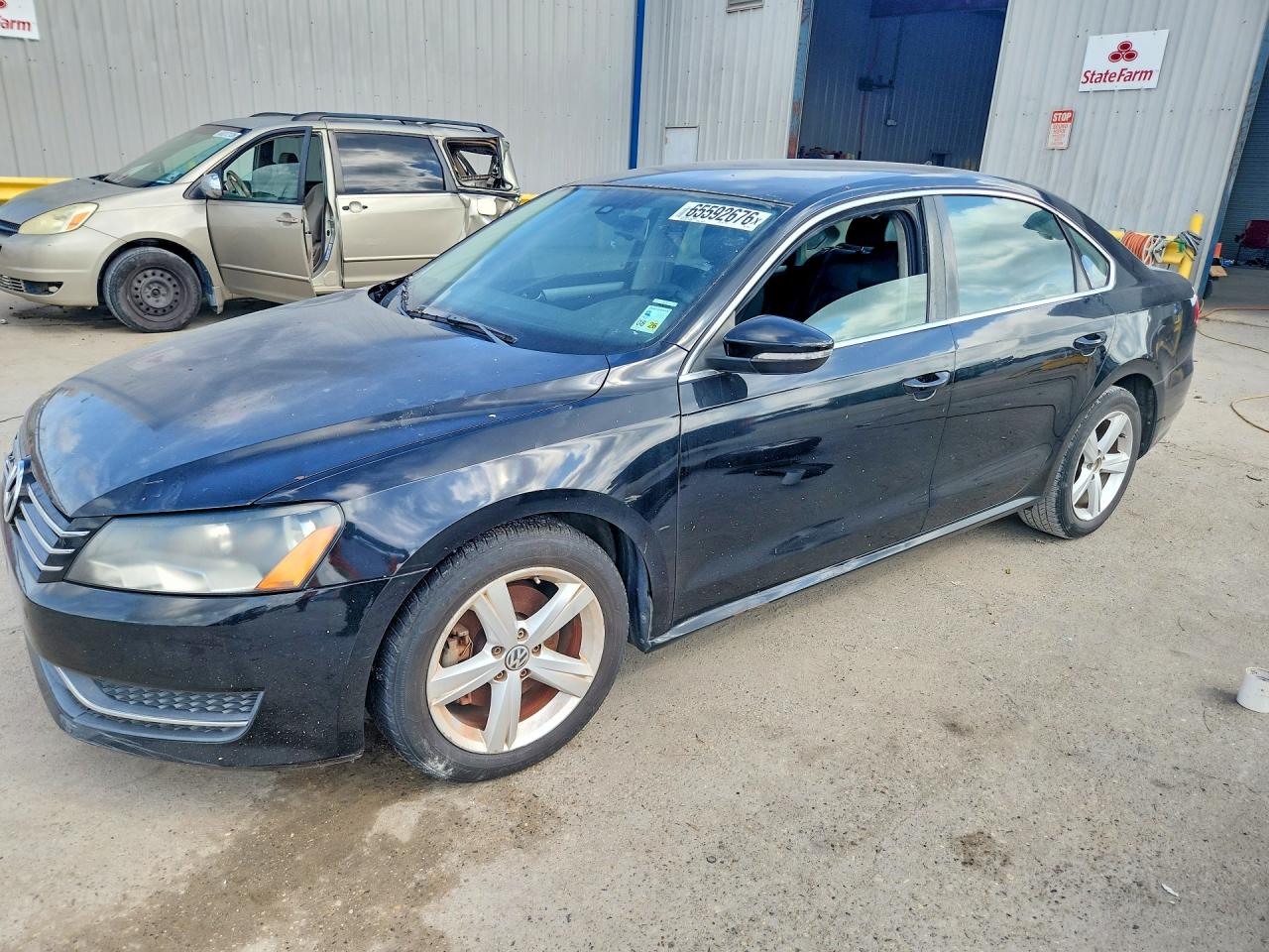 2012 Volkswagen Passat Se Черный vin: 1VWBP7A39CC018051