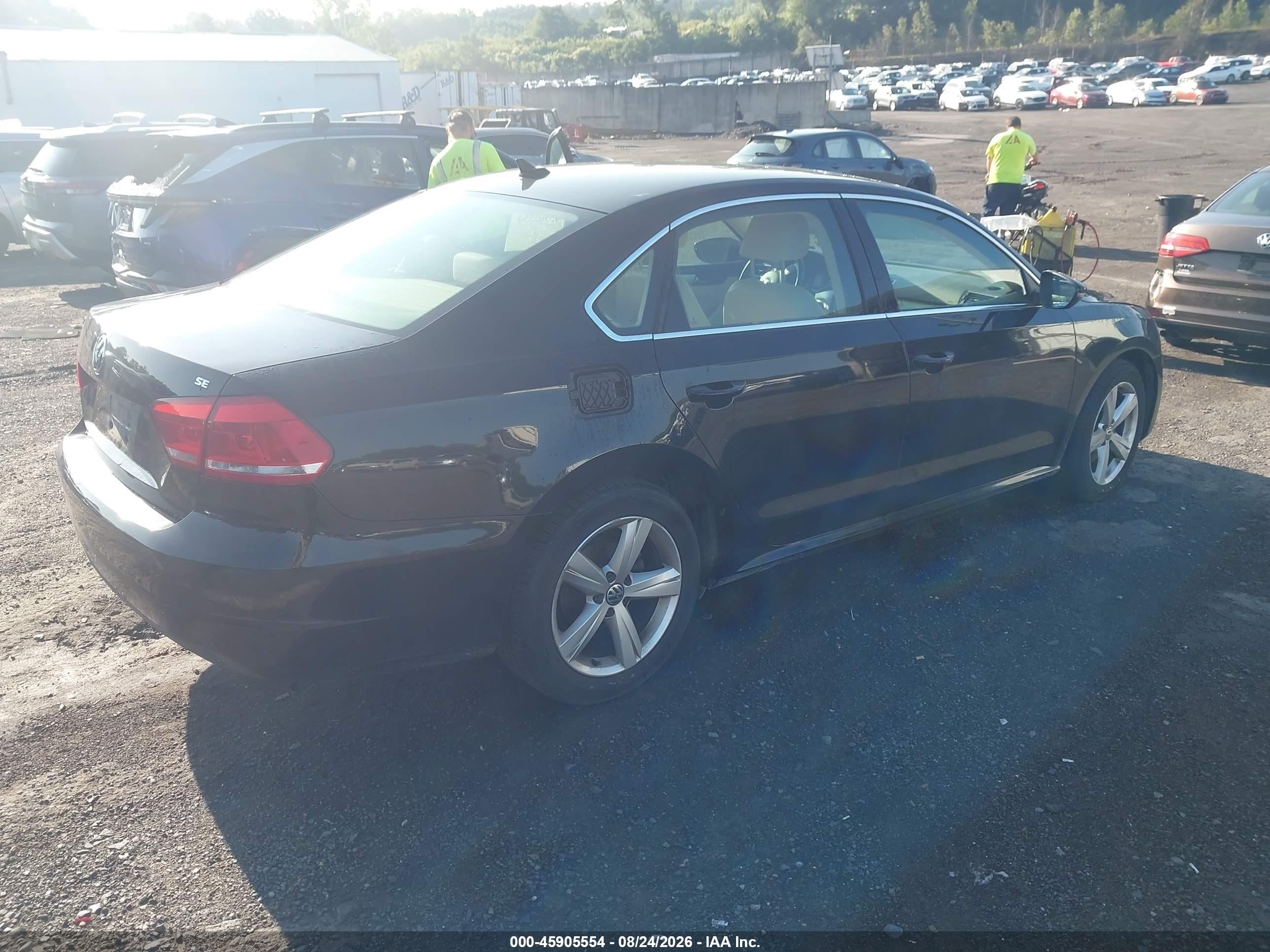 2012 Volkswagen Passat 2.5l Se Black vin: 1VWBP7A39CC103651