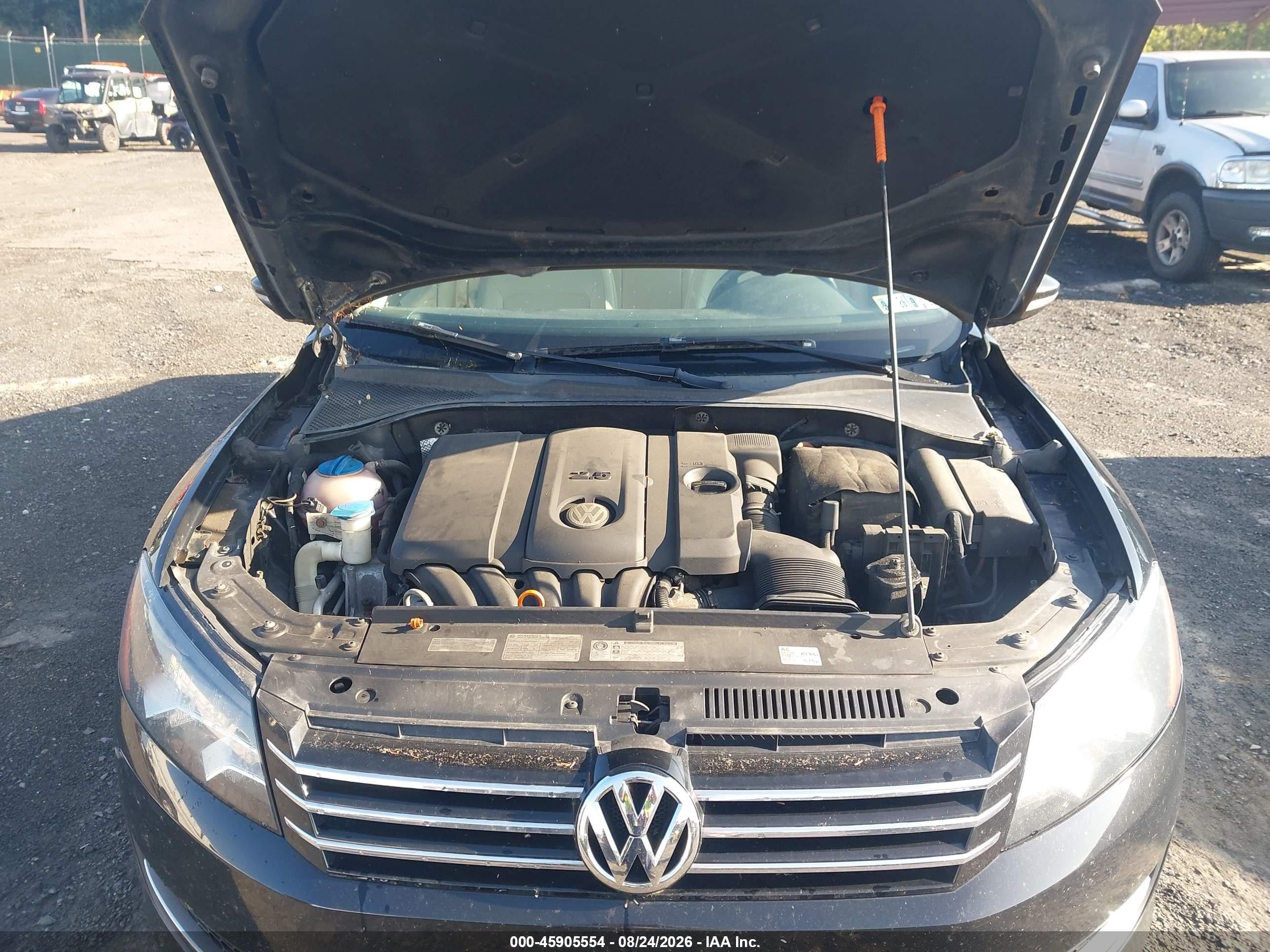 2012 Volkswagen Passat 2.5l Se Black vin: 1VWBP7A39CC103651
