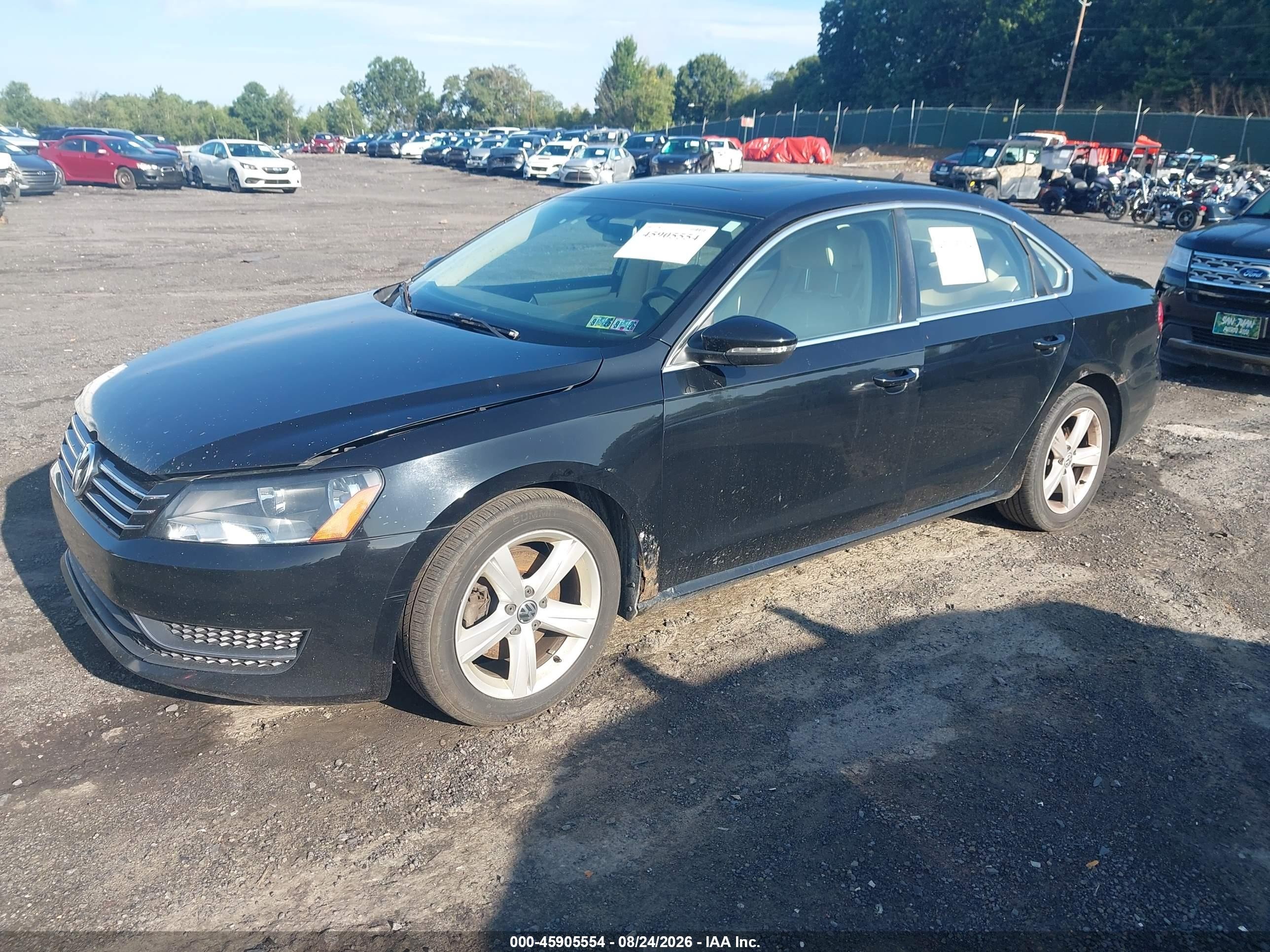 2012 Volkswagen Passat 2.5l Se Black vin: 1VWBP7A39CC103651