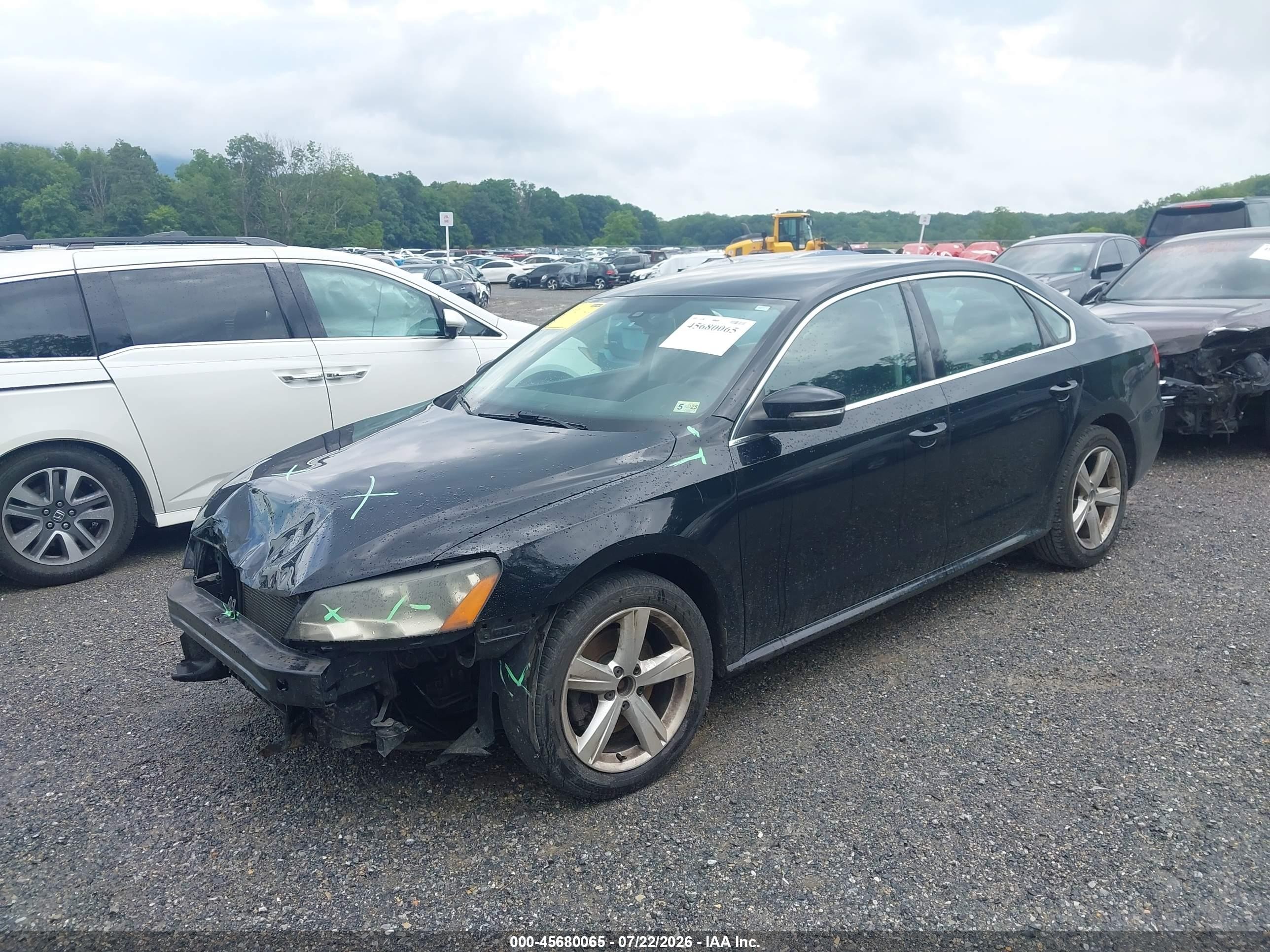 2013 Volkswagen Passat 2.5l Se Black vin: 1VWBP7A39DC013059