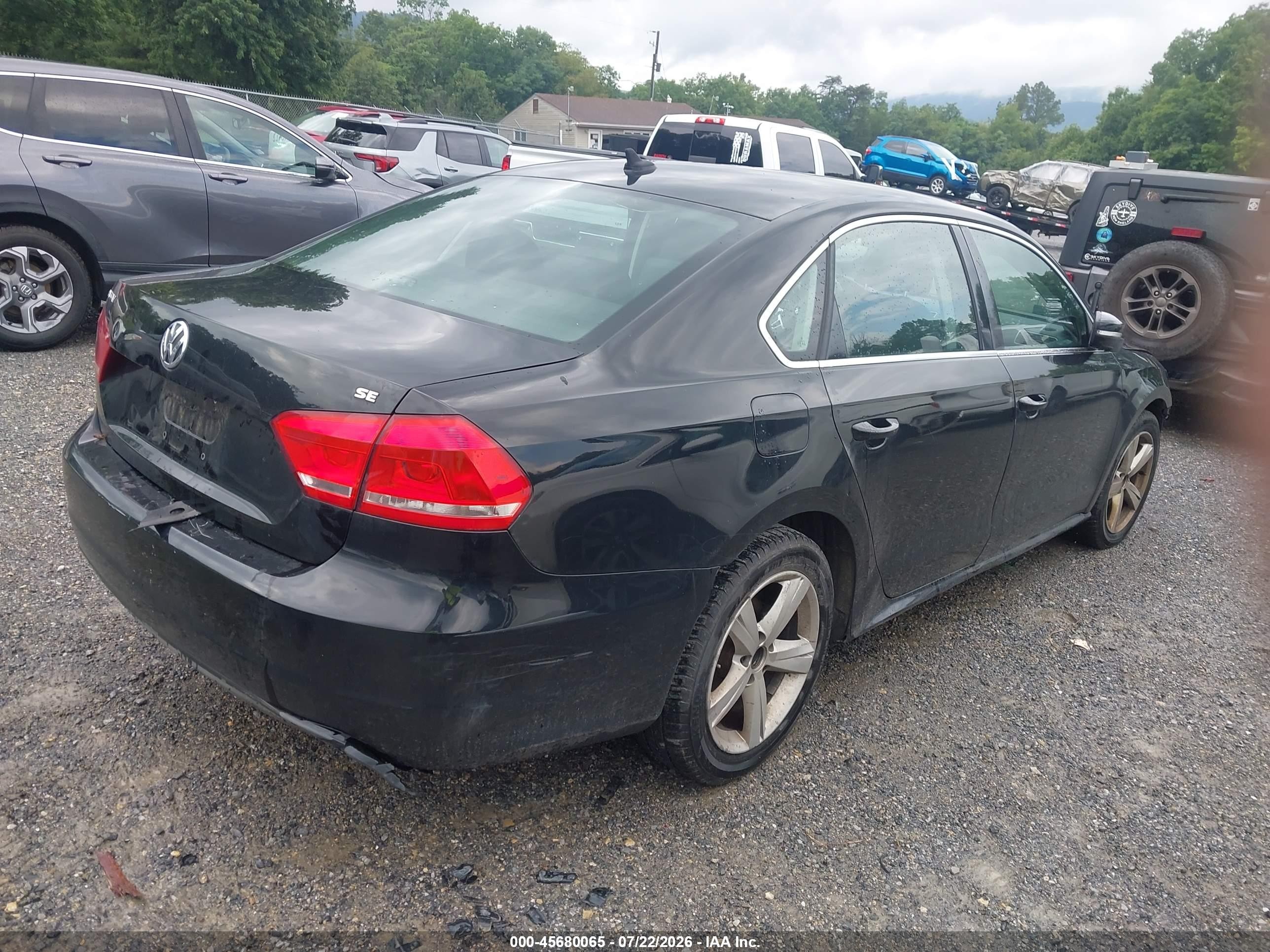 2013 Volkswagen Passat 2.5l Se Black vin: 1VWBP7A39DC013059