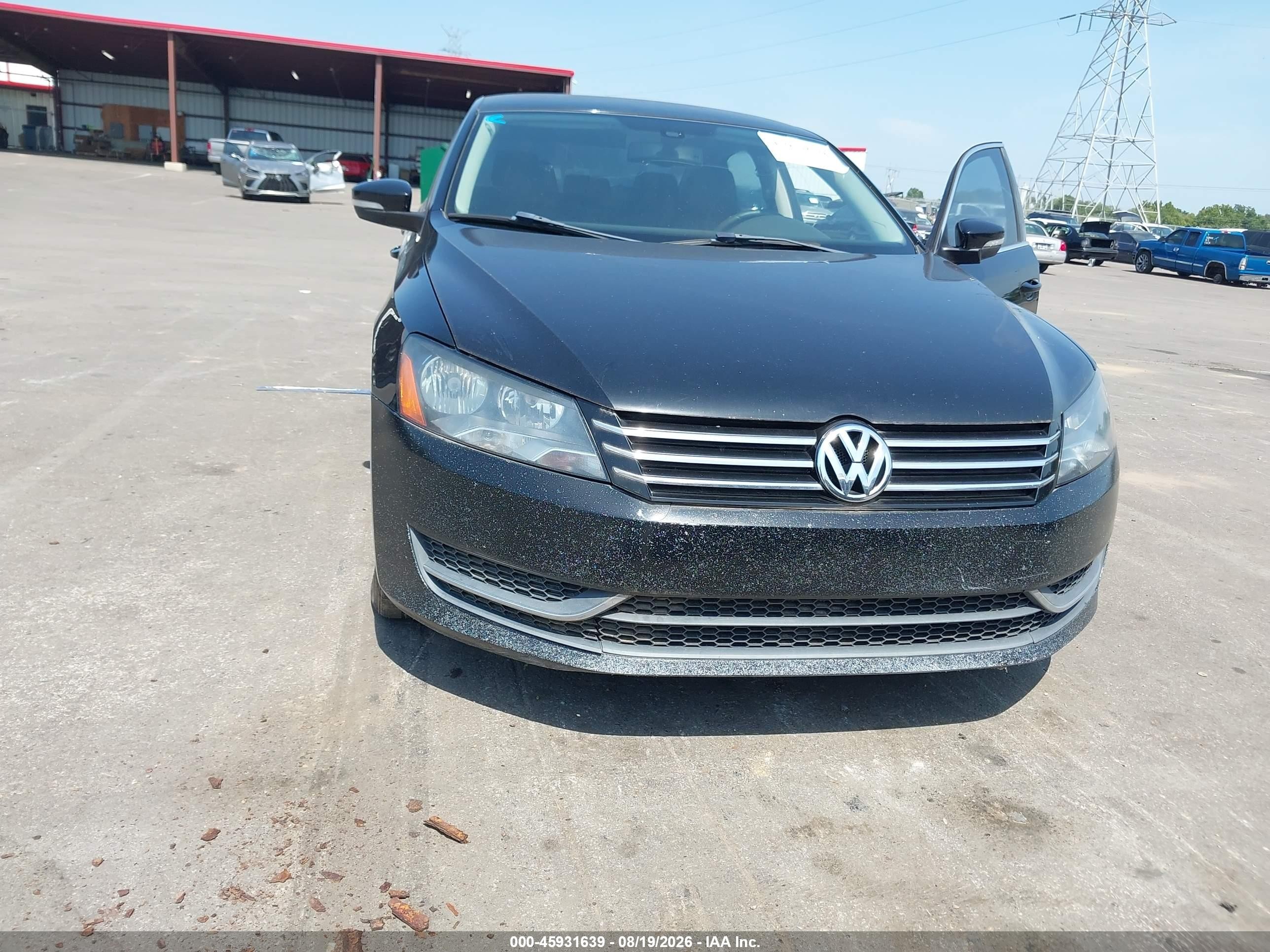 2013 Volkswagen Passat 2.5l Se Black vin: 1VWBP7A39DC015765