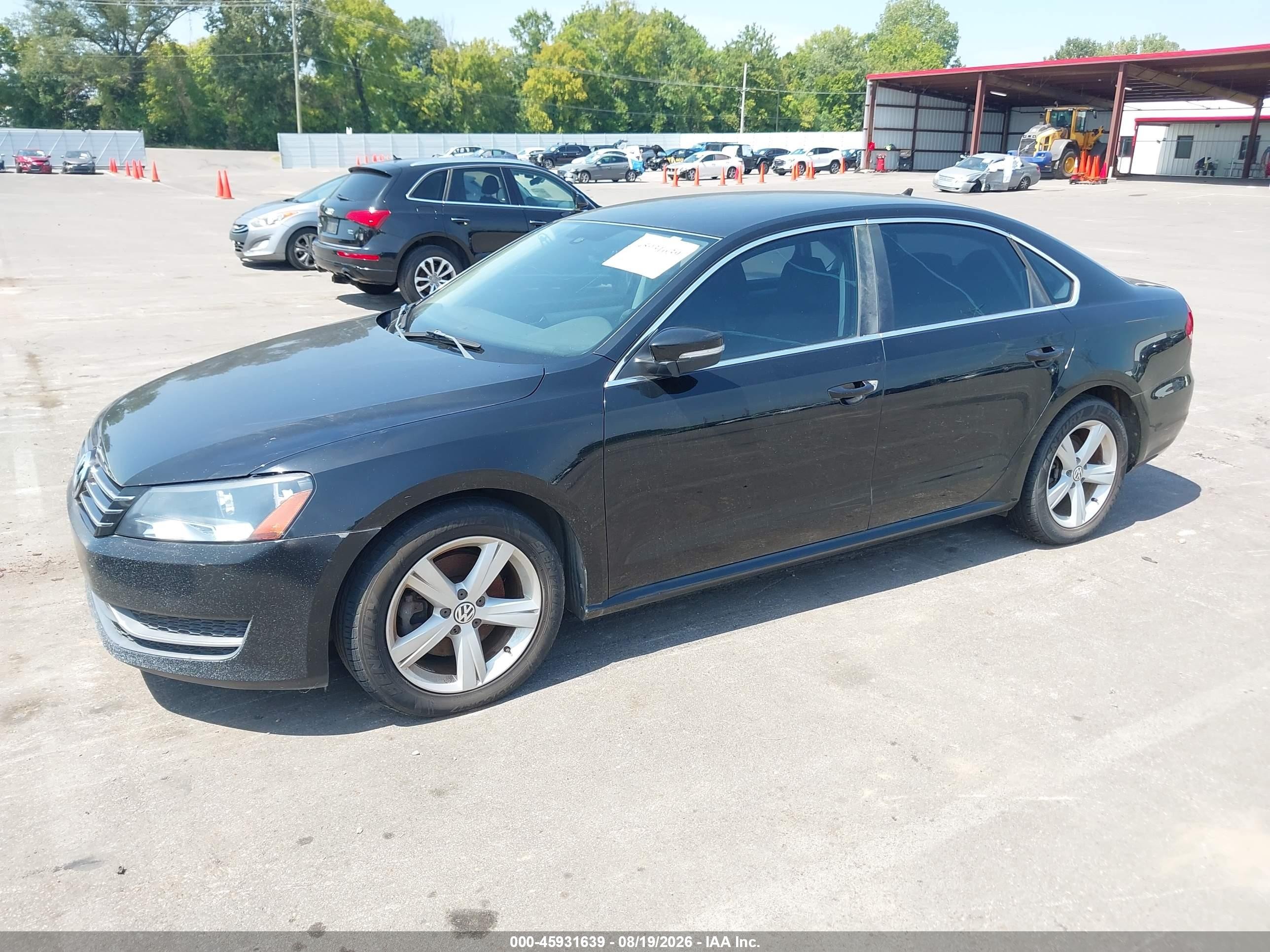 2013 Volkswagen Passat 2.5l Se Black vin: 1VWBP7A39DC015765
