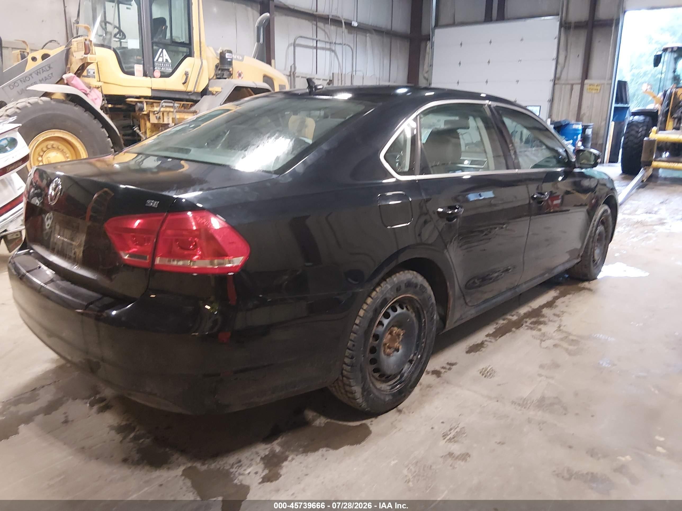 2013 Volkswagen Passat 2.5l Se Black vin: 1VWBP7A39DC043341