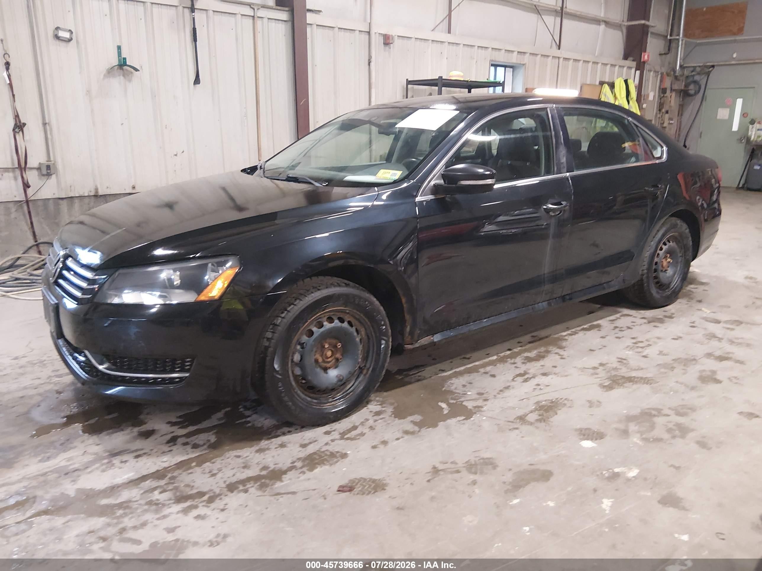 2013 Volkswagen Passat 2.5l Se Black vin: 1VWBP7A39DC043341