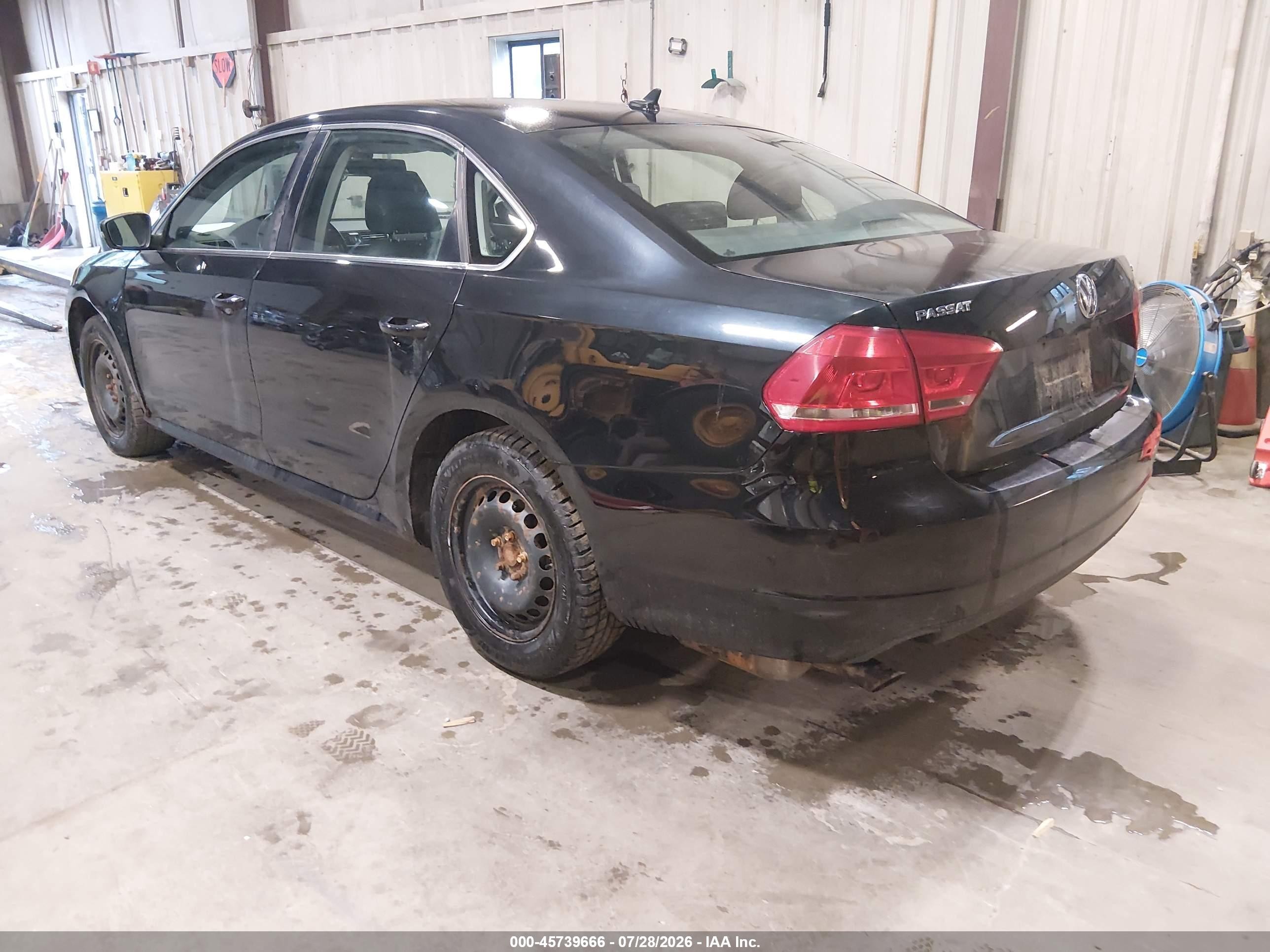 2013 Volkswagen Passat 2.5l Se Black vin: 1VWBP7A39DC043341