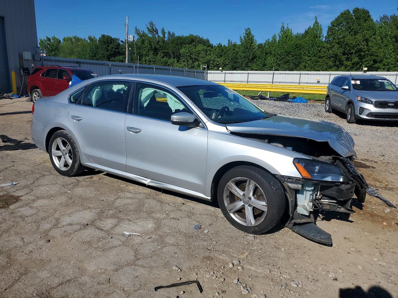 2013 Volkswagen Passat Se Silver vin: 1VWBP7A39DC099506