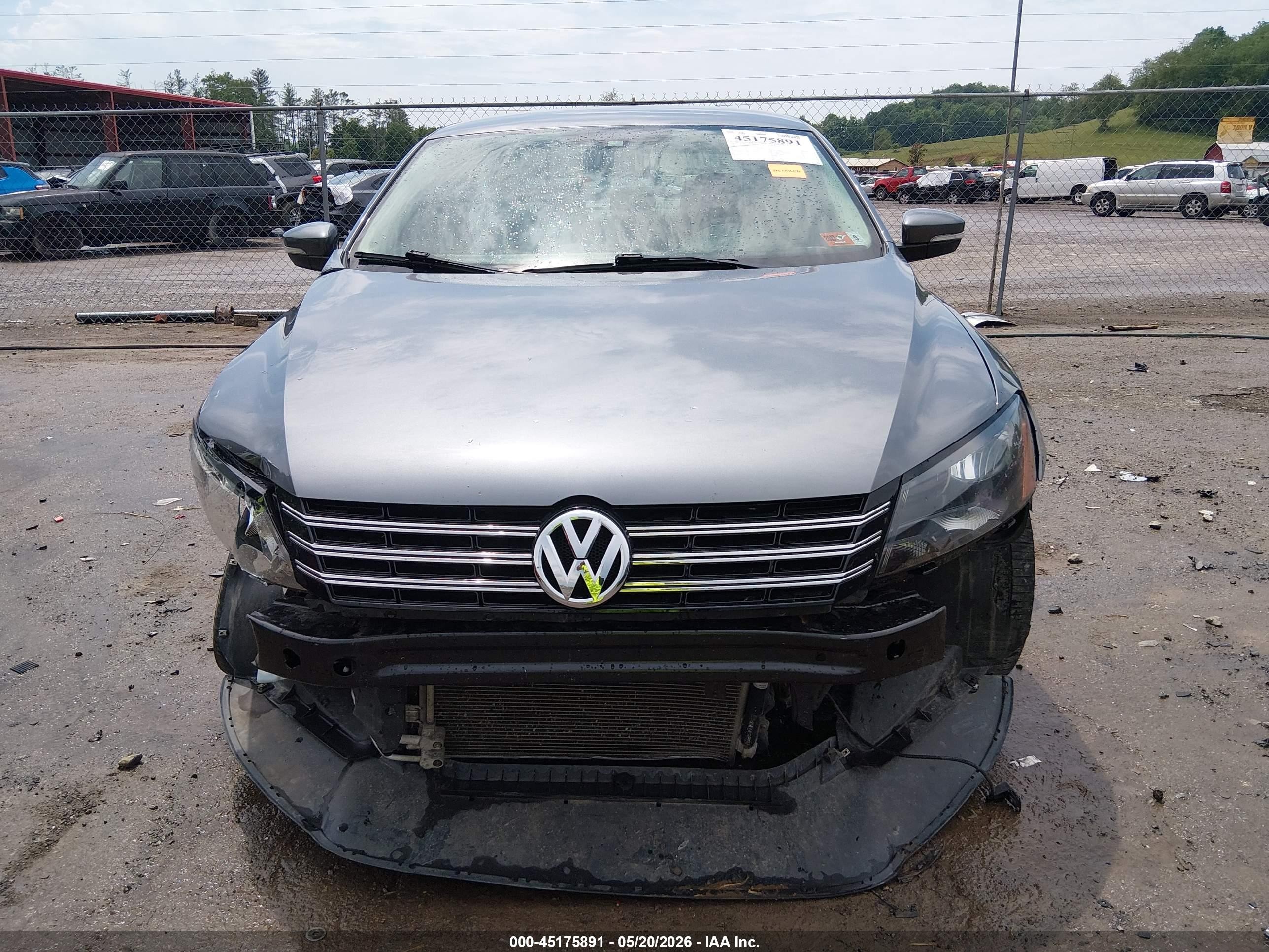 2013 Volkswagen Passat 2.5l Se Gray vin: 1VWBP7A39DC115929