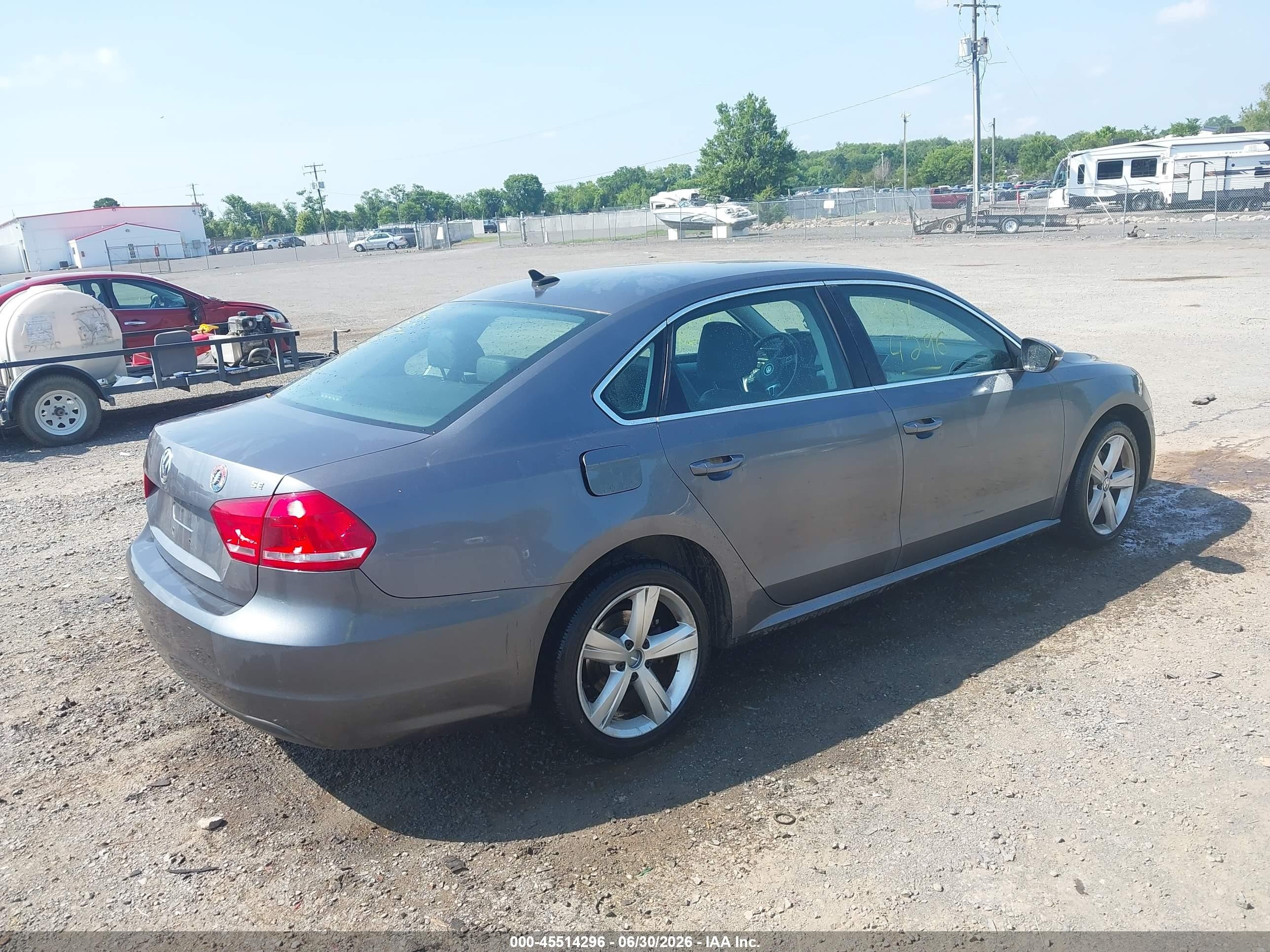 2012 Volkswagen Passat 2.5l Se Blue vin: 1VWBP7A3XCC038860