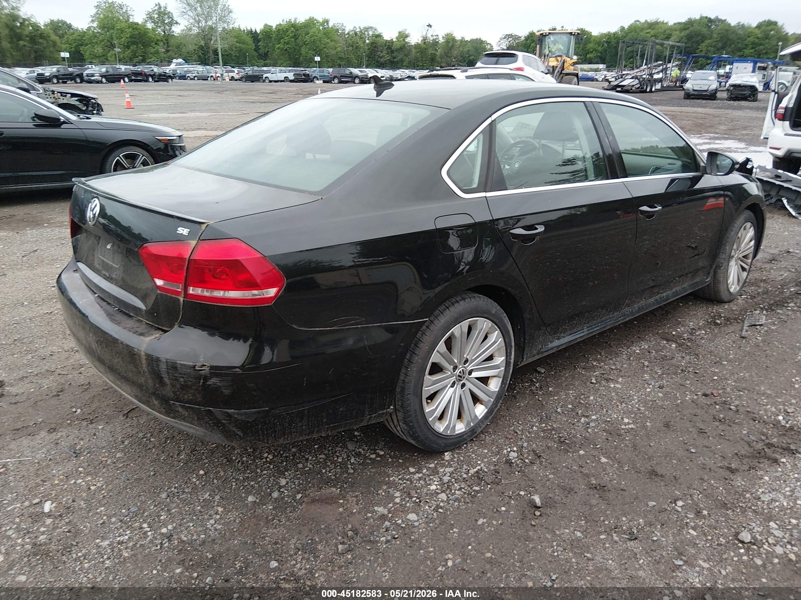 2012 Volkswagen Passat 2.5l Se Black vin: 1VWBP7A3XCC103139