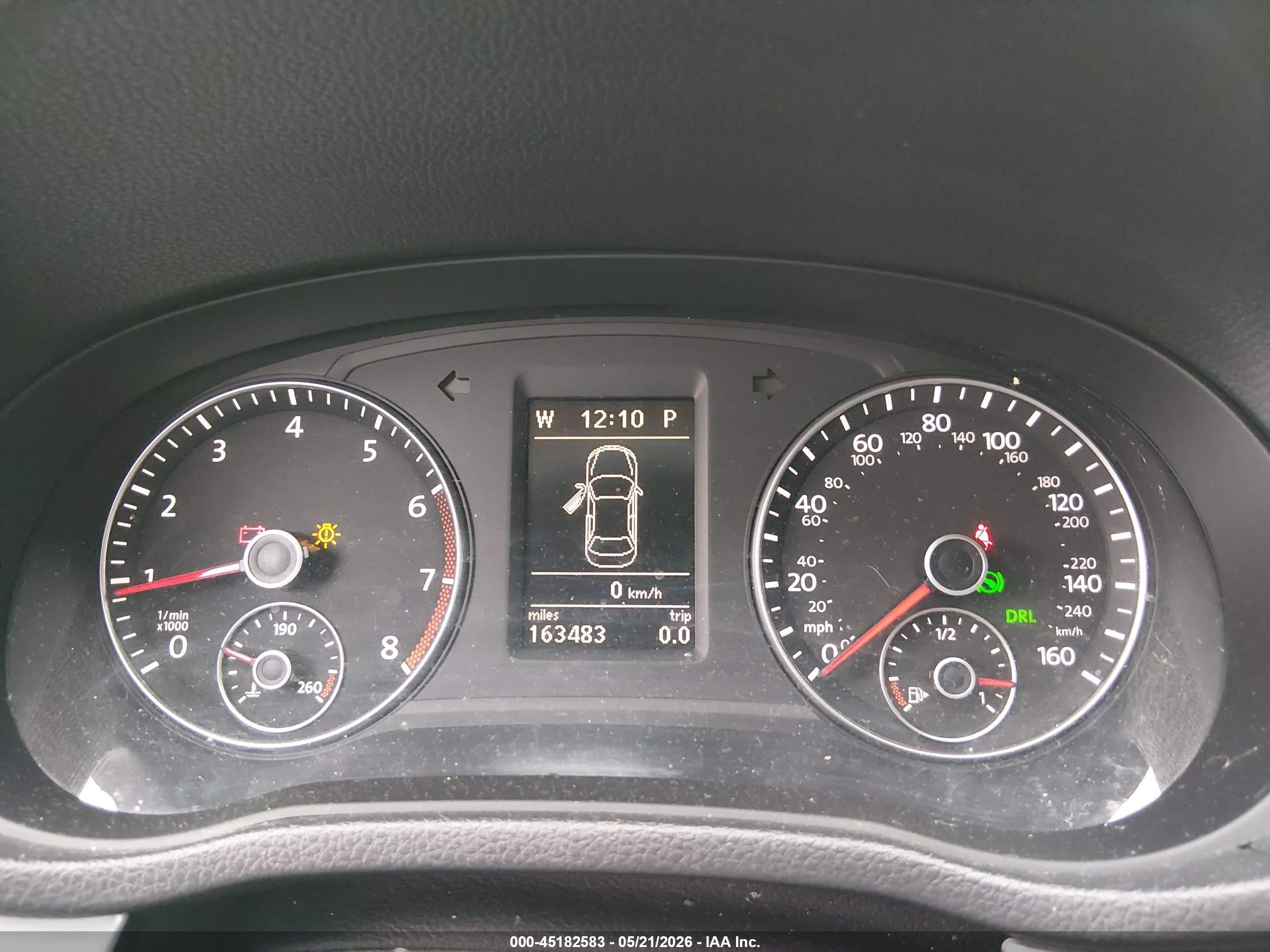2012 Volkswagen Passat 2.5l Se Black vin: 1VWBP7A3XCC103139