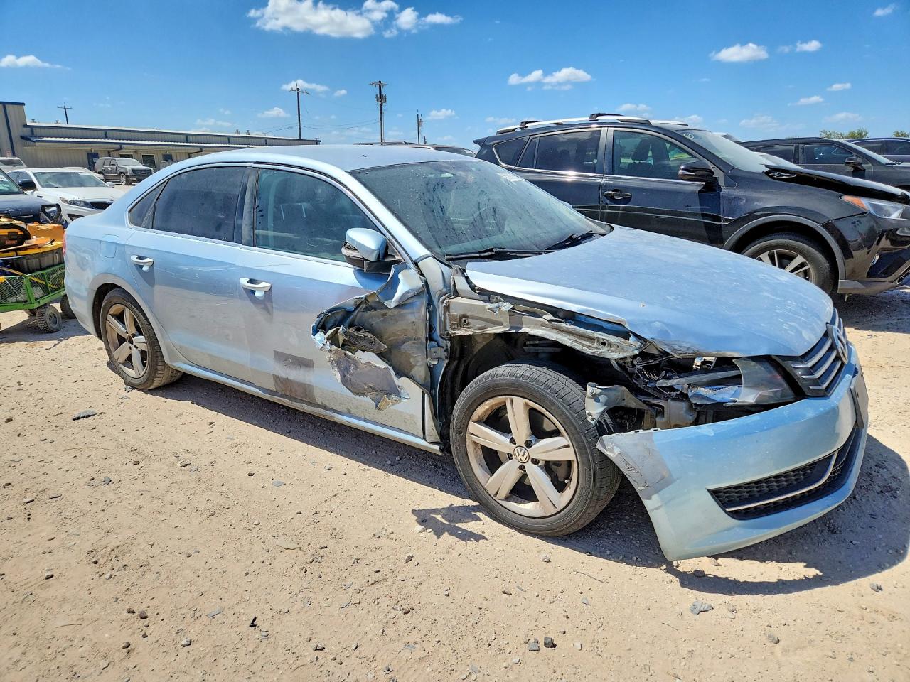 2013 Volkswagen Passat Se Blue vin: 1VWBP7A3XDC032655