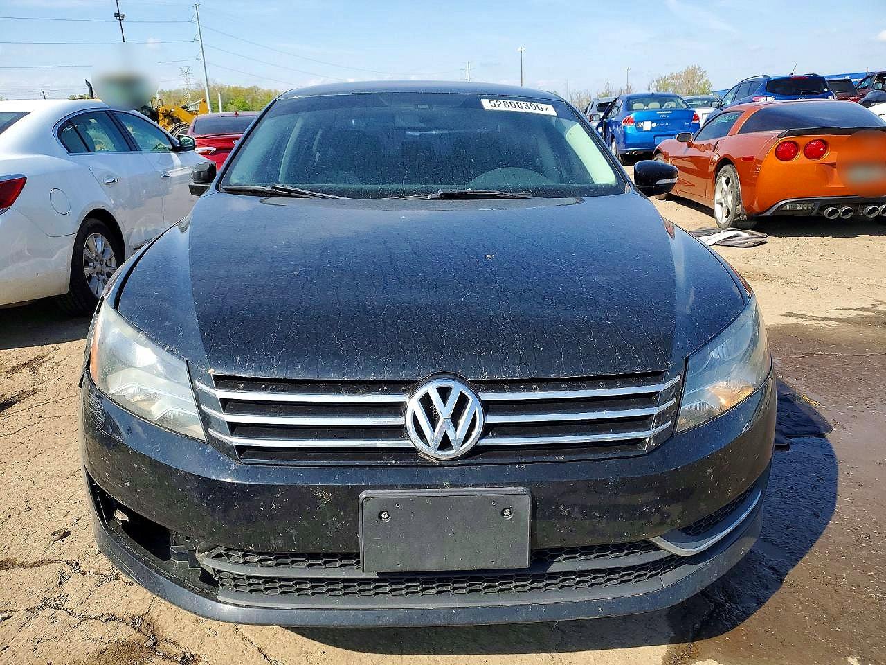 2013 Volkswagen Passat Black vin: 1VWBP7A3XDC044093