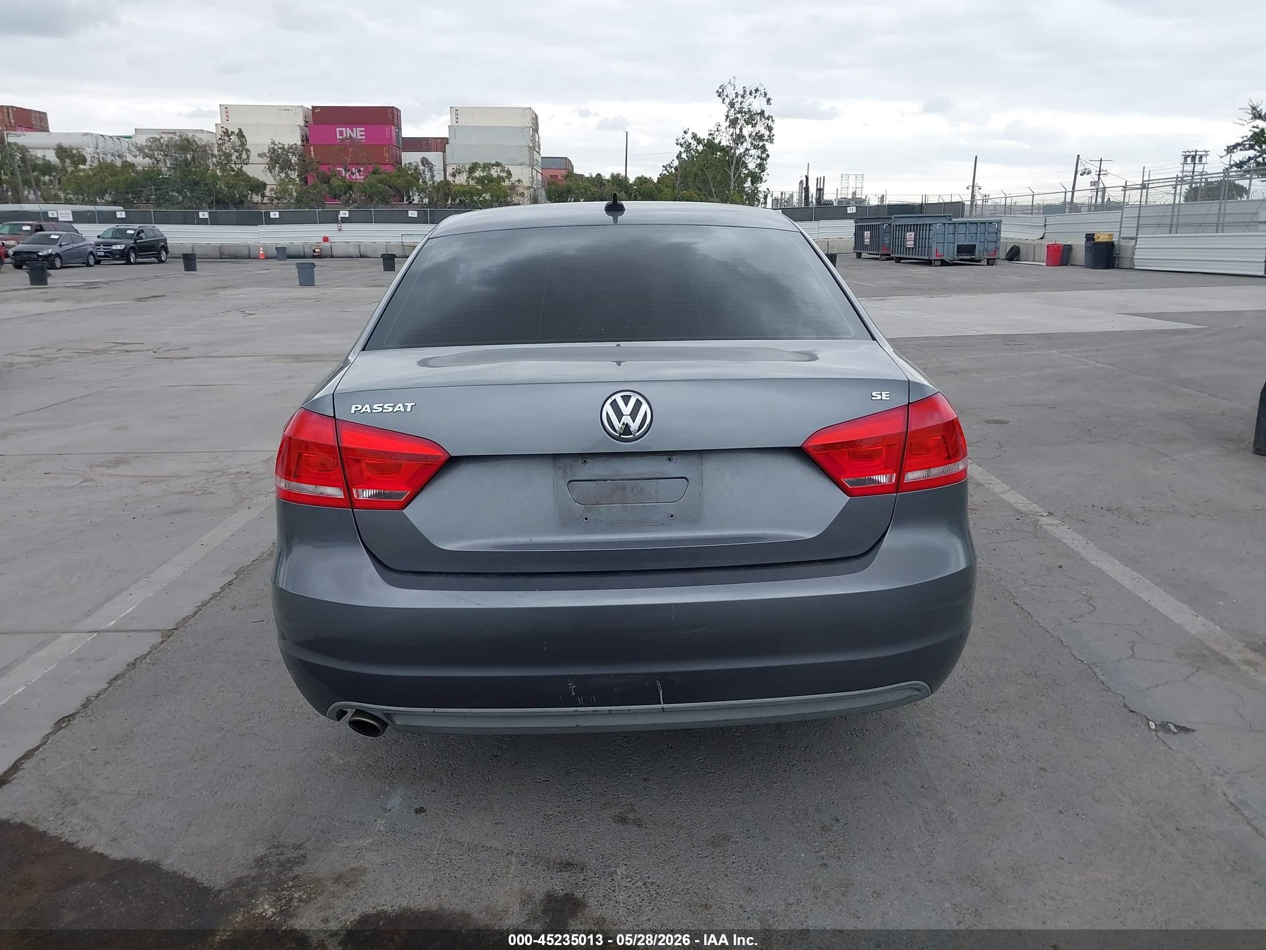 2013 Volkswagen Passat 2.5l Se Gray vin: 1VWBP7A3XDC047673