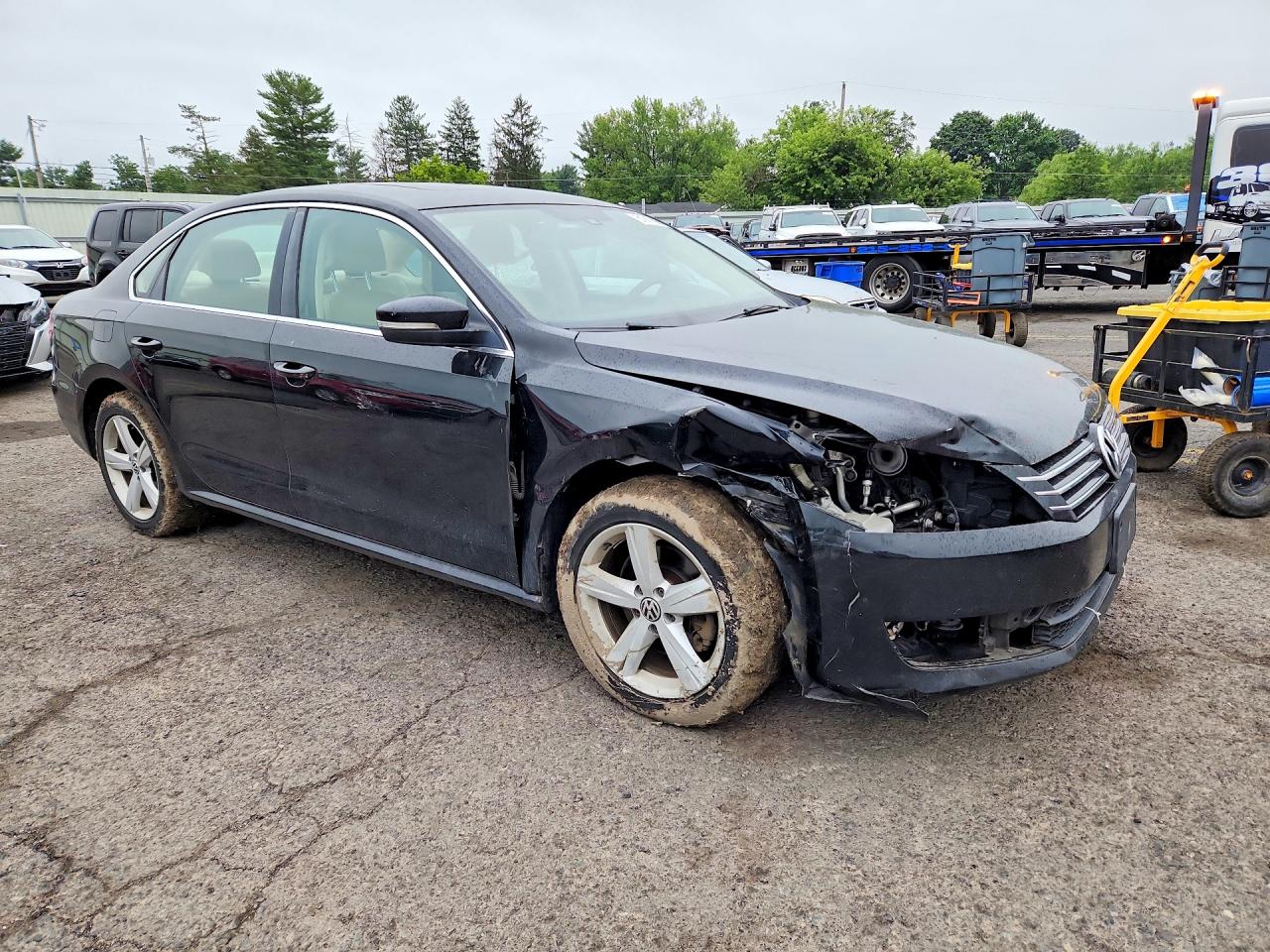 2013 Volkswagen Passat Se Black vin: 1VWBP7A3XDC058981