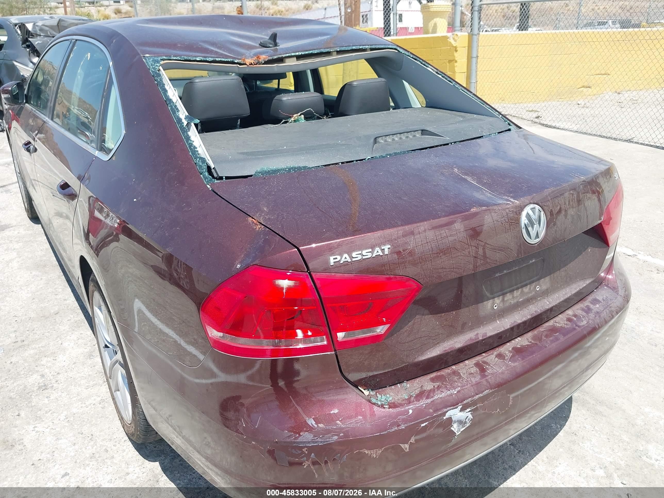 2014 Volkswagen Passat 2.5l Se Бордовый vin: 1VWBP7A3XEC004145
