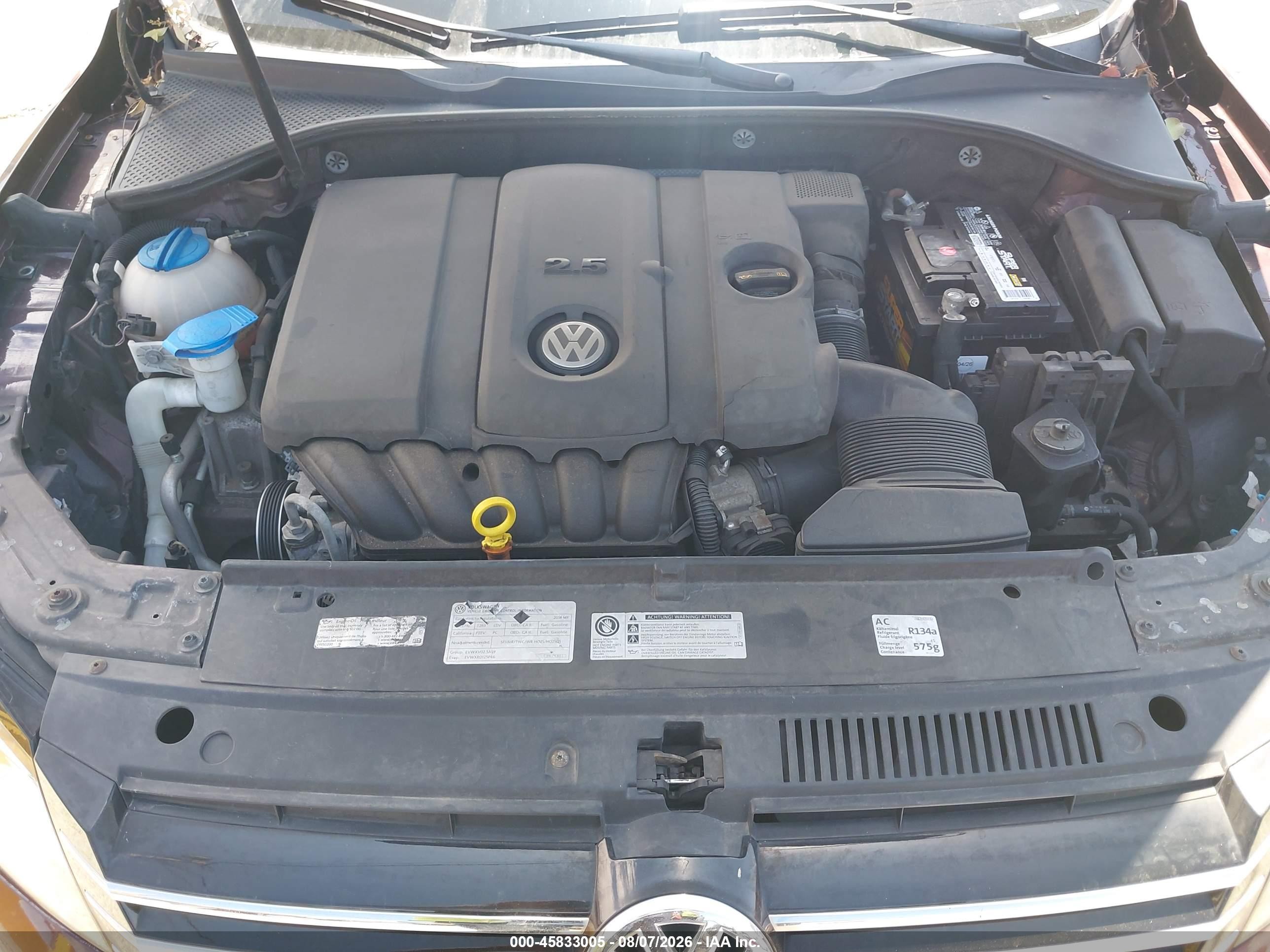 2014 Volkswagen Passat 2.5l Se Бордовый vin: 1VWBP7A3XEC004145