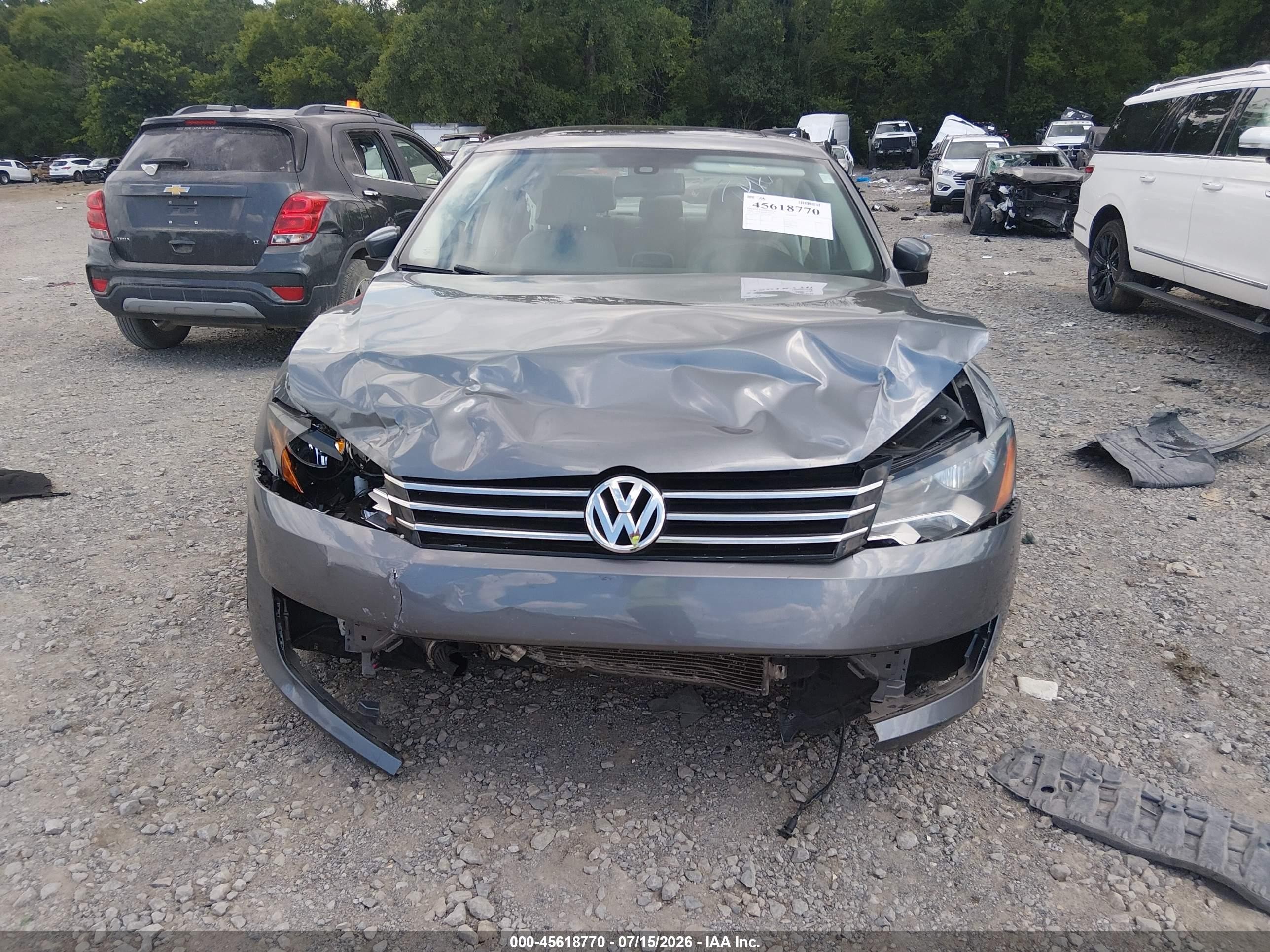 2014 Volkswagen Passat 1.8t Se Gray vin: 1VWBS7A30EC115804