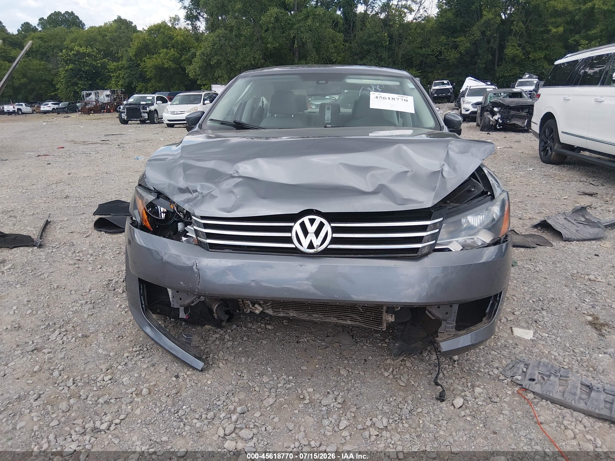 2014 Volkswagen Passat 1.8t Se Gray vin: 1VWBS7A30EC115804