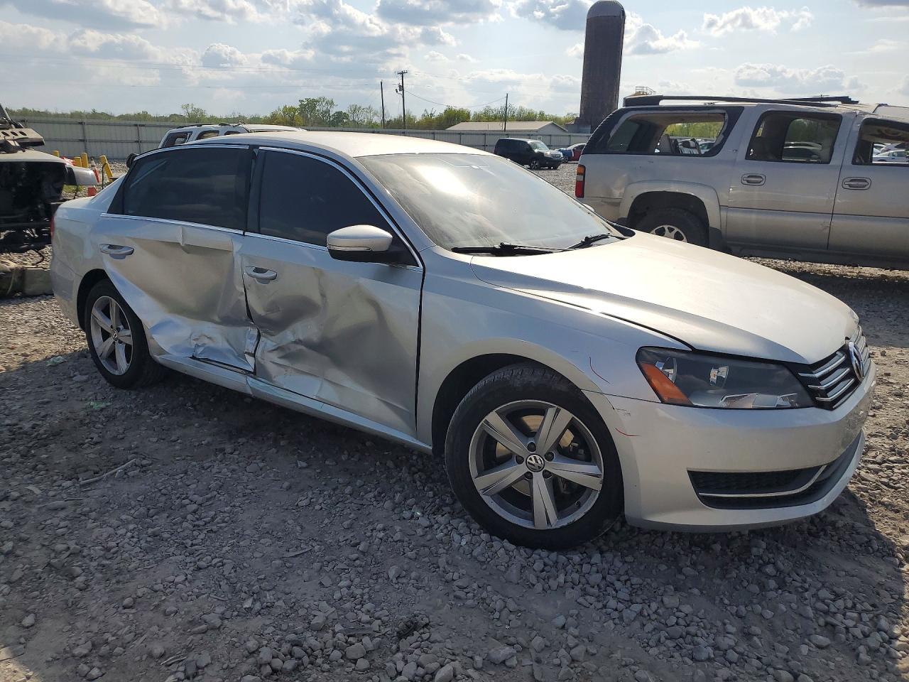2014 Volkswagen Passat Se Silver vin: 1VWBS7A30EC120307