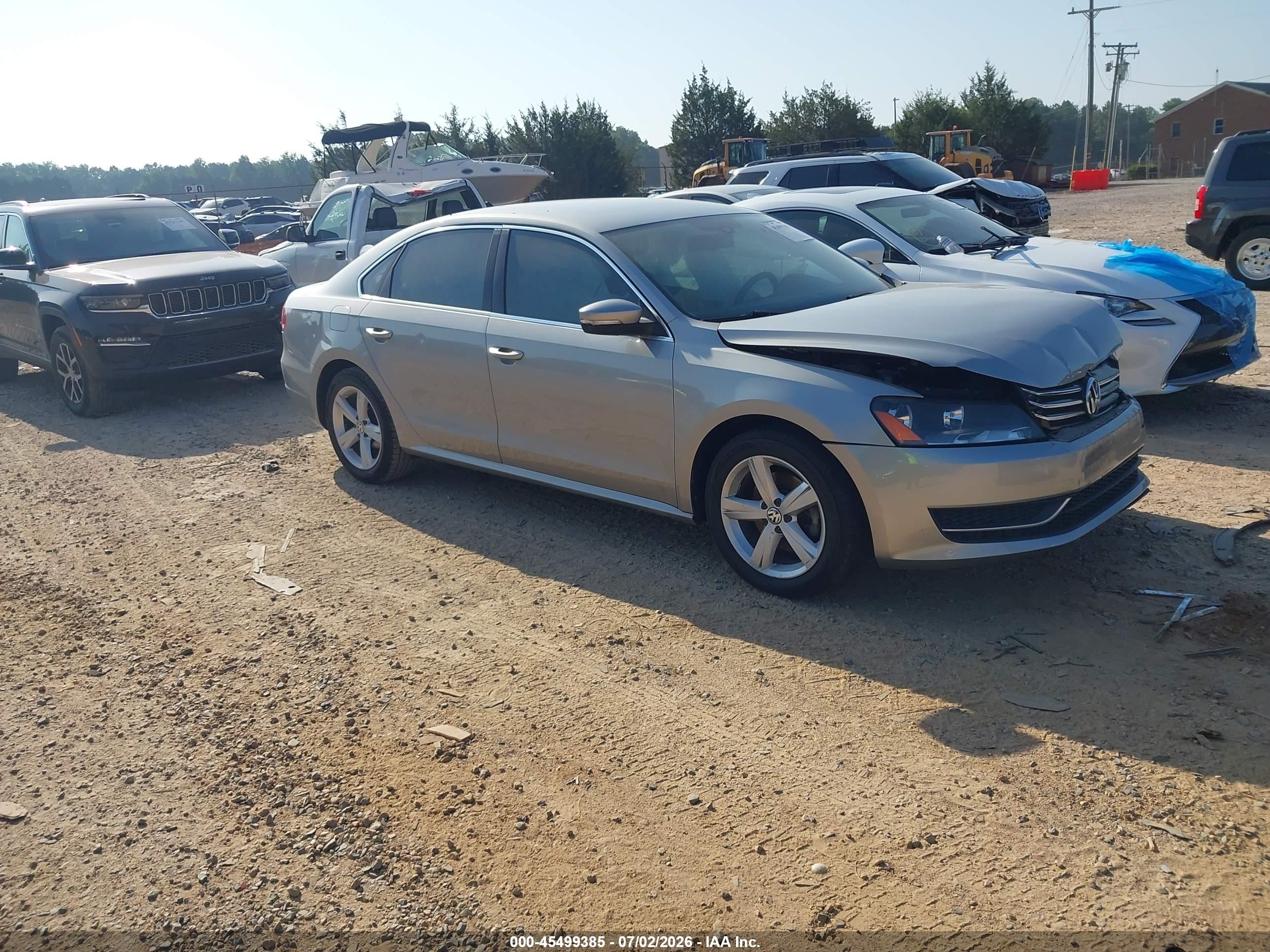 2014 Volkswagen Passat 1.8t Se Silver vin: 1VWBS7A31EC050963