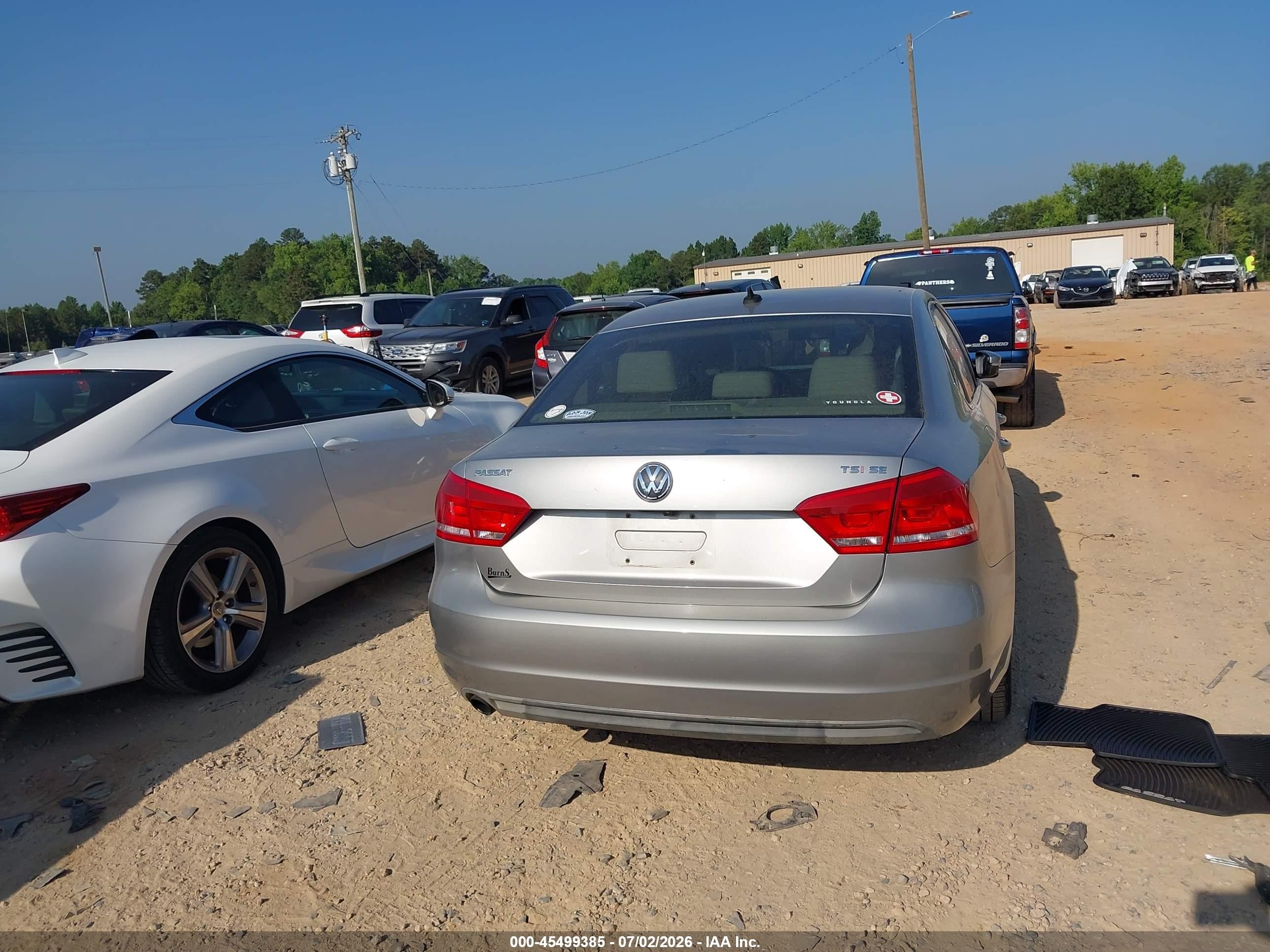 2014 Volkswagen Passat 1.8t Se Silver vin: 1VWBS7A31EC050963
