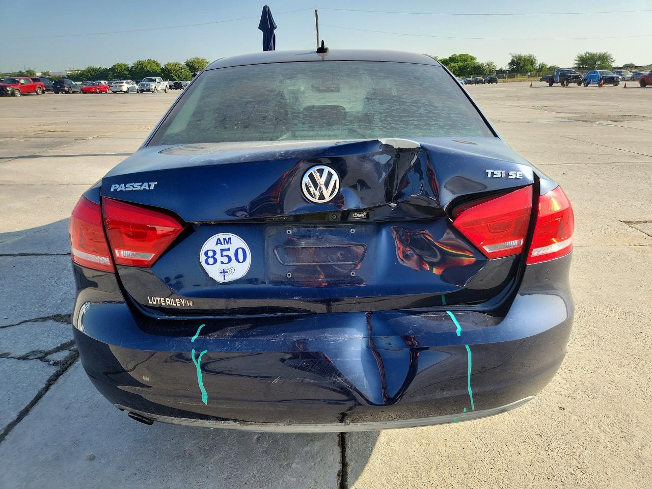 2014 Volkswagen Passat Se Blue vin: 1VWBS7A31EC073286