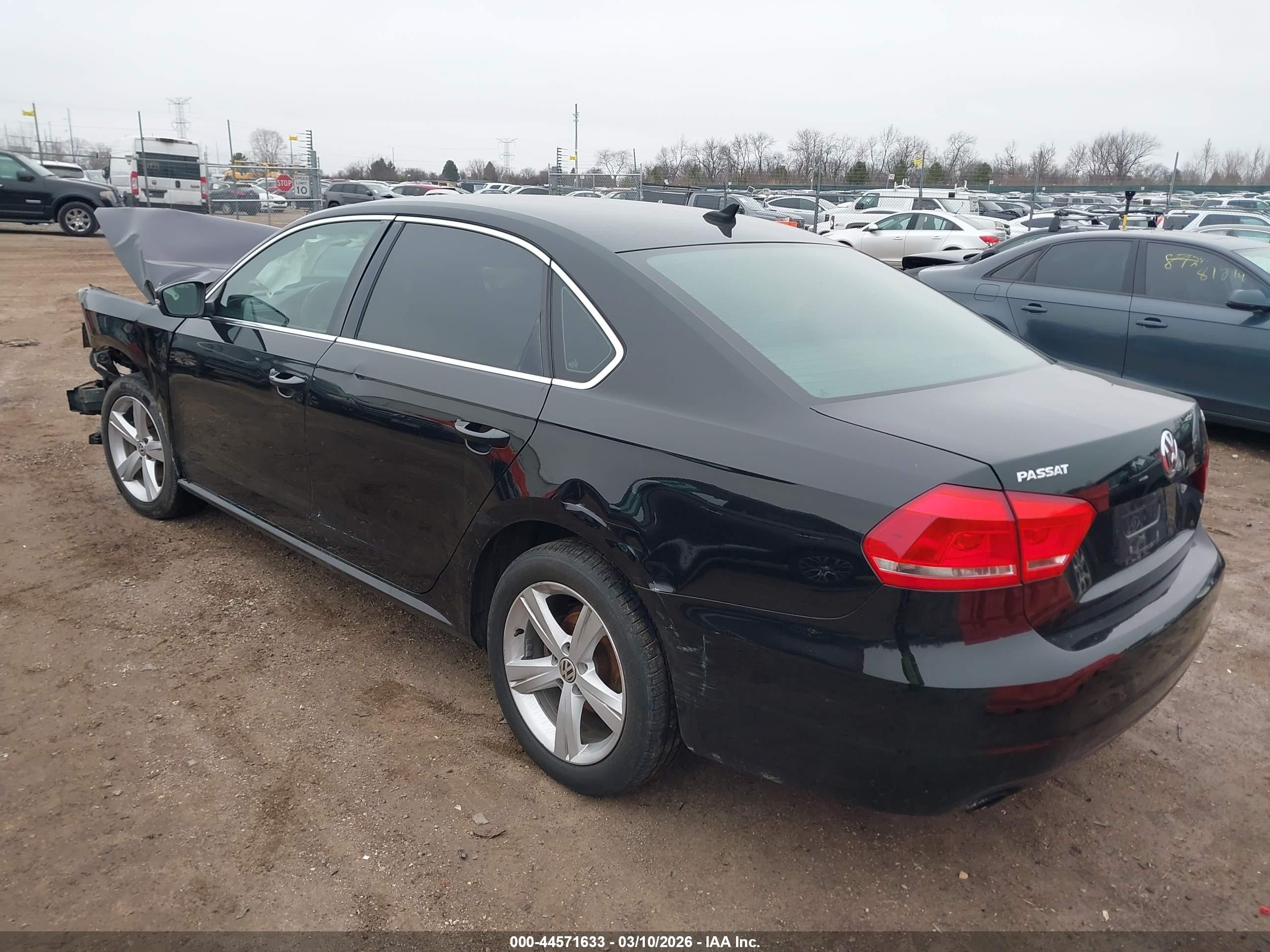 2015 Volkswagen Passat 1.8t Se Black vin: 1VWBS7A31FC003353