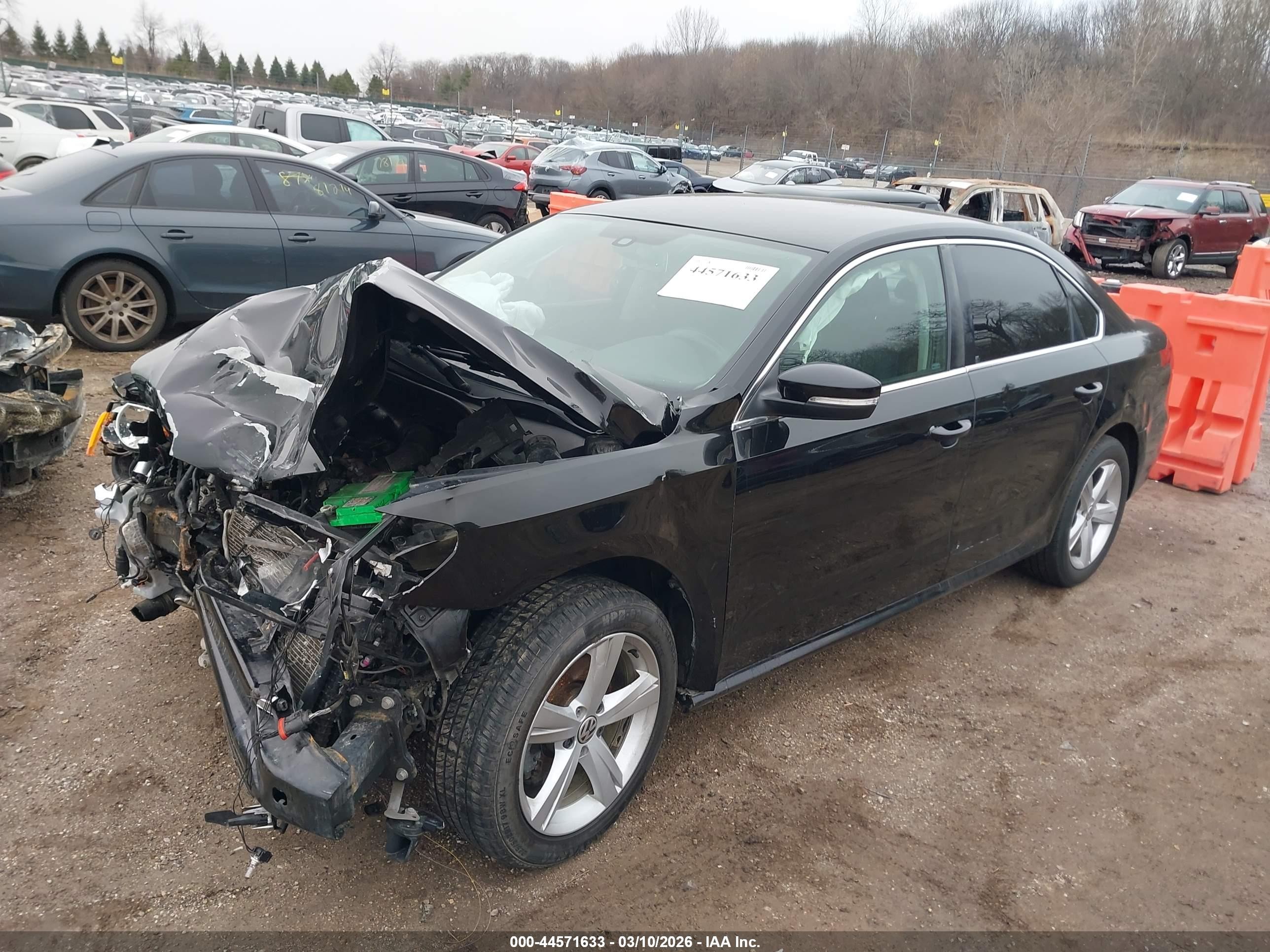 2015 Volkswagen Passat 1.8t Se Black vin: 1VWBS7A31FC003353