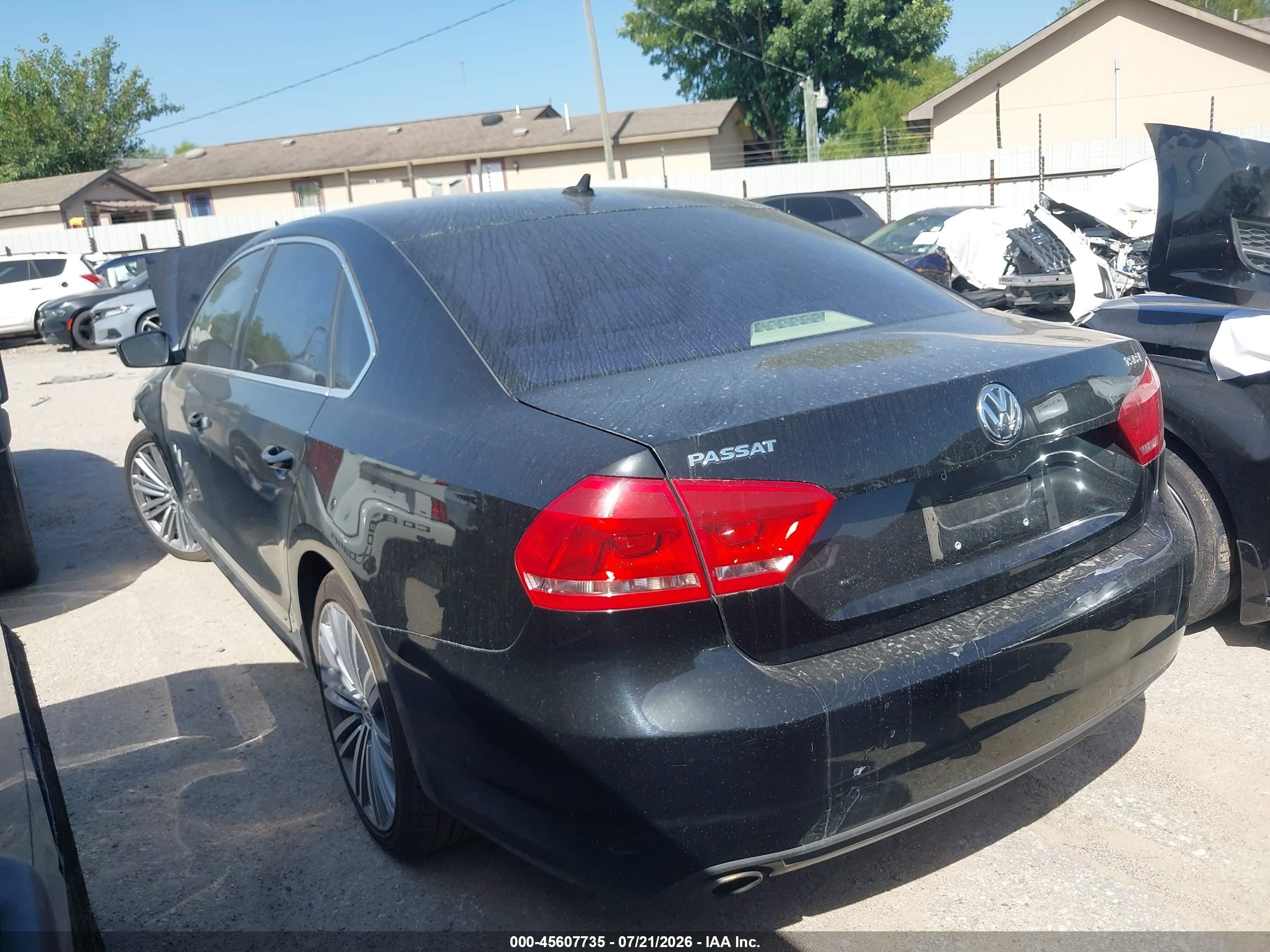 2015 Volkswagen Passat 1.8t Se Black vin: 1VWBS7A31FC035266