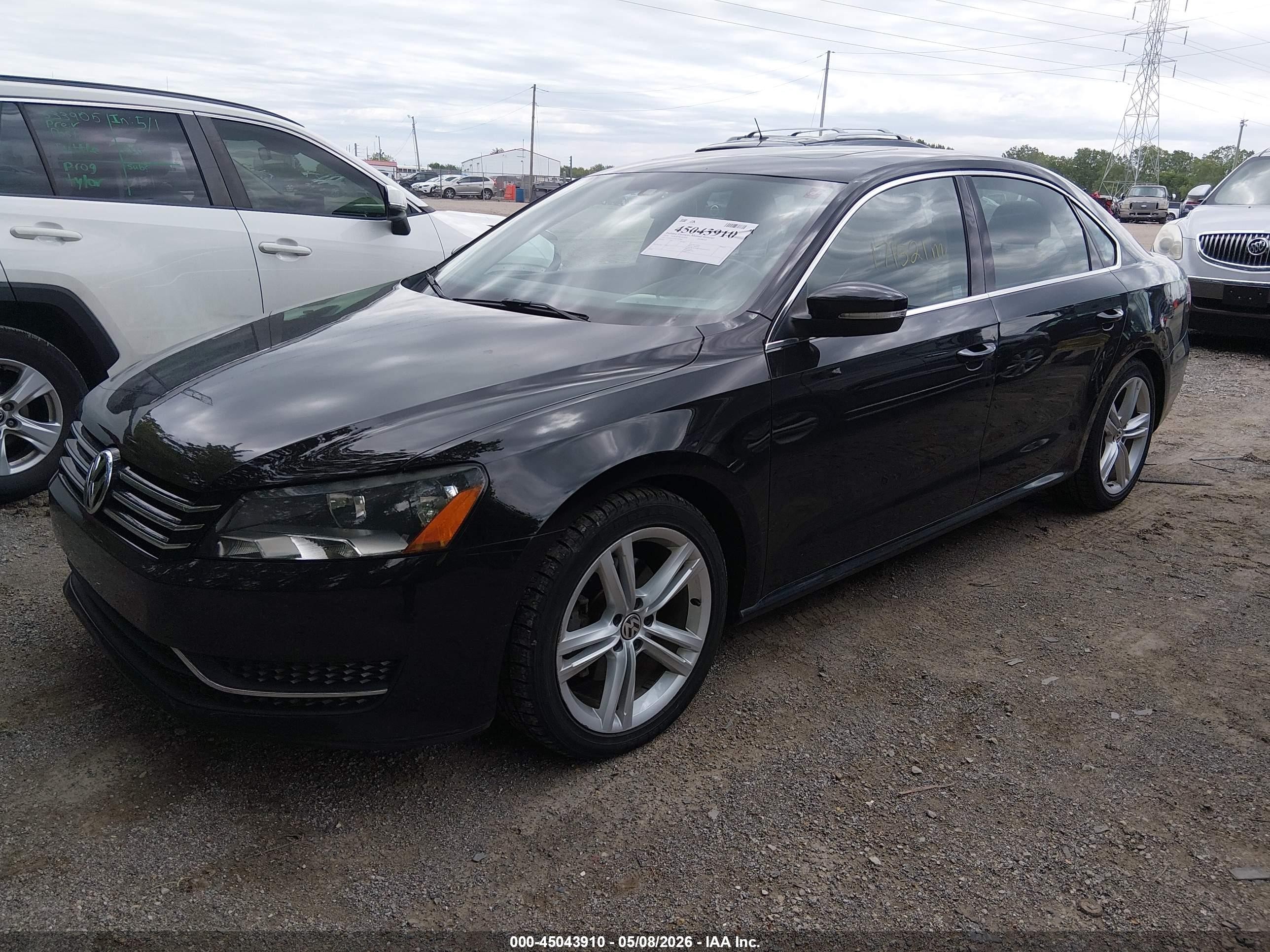 2014 Volkswagen Passat 1.8t Se Black vin: 1VWBS7A32EC119949