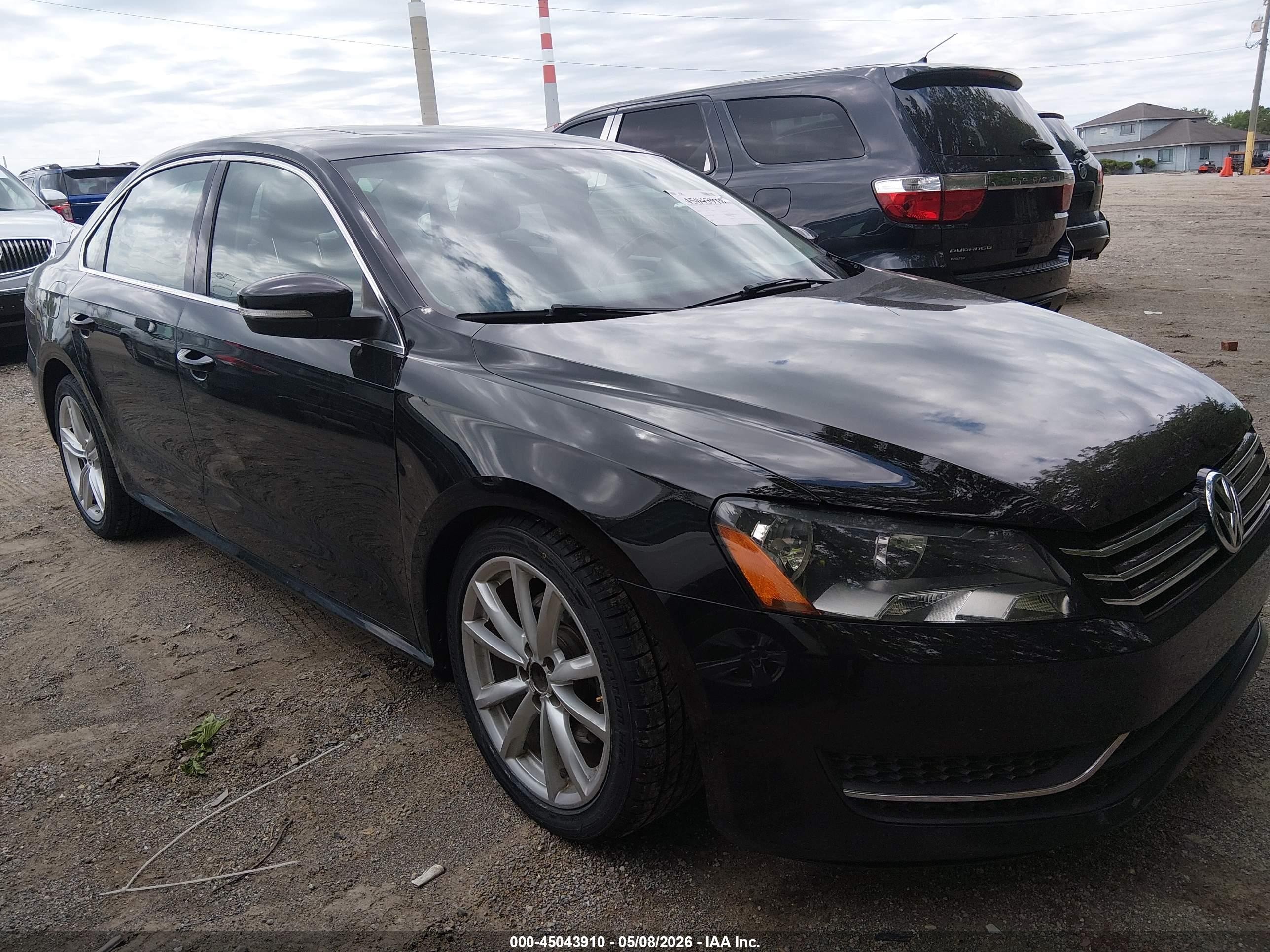 2014 Volkswagen Passat 1.8t Se Black vin: 1VWBS7A32EC119949