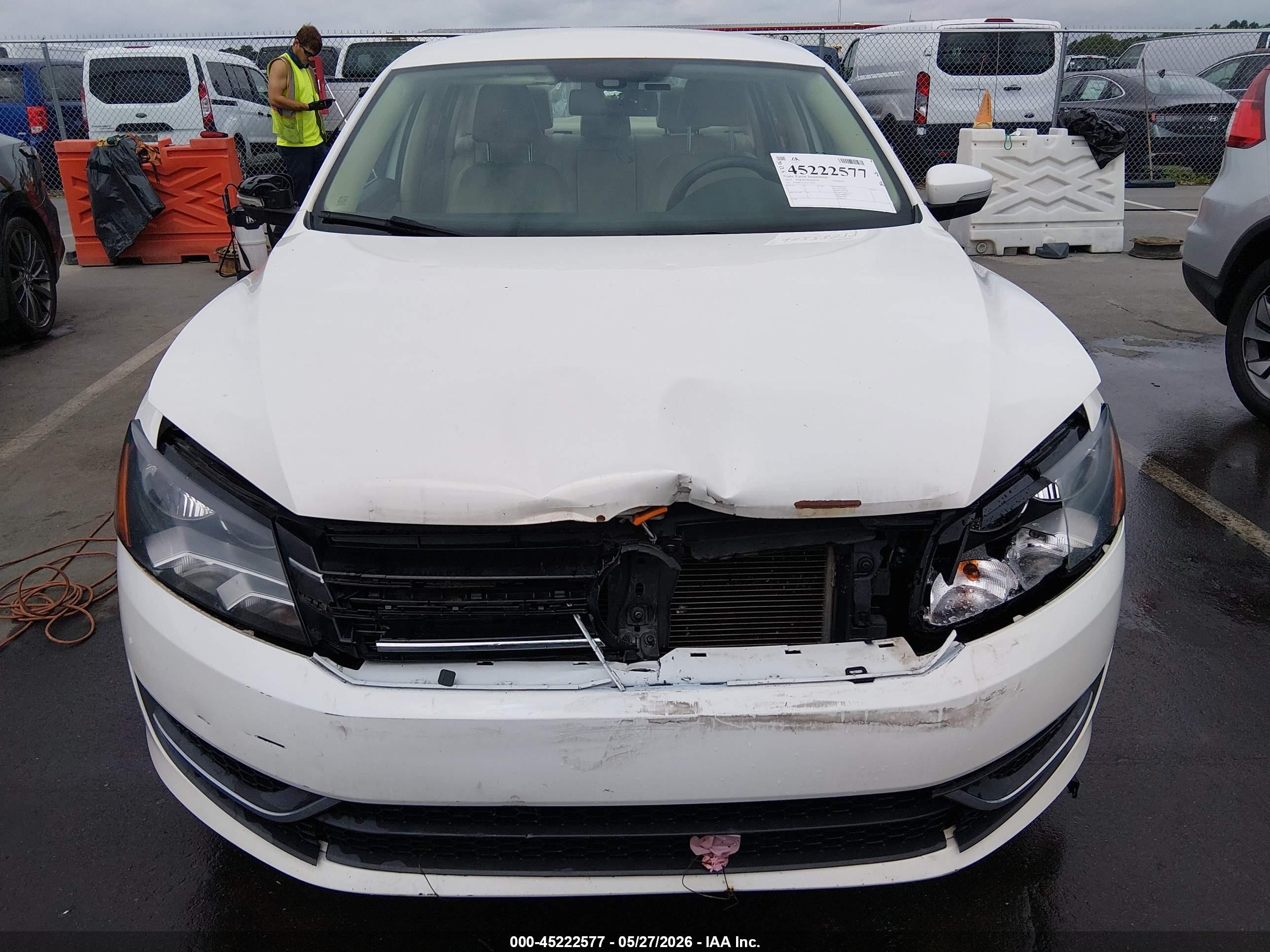 2014 Volkswagen Passat 1.8t Se White vin: 1VWBS7A34EC029055