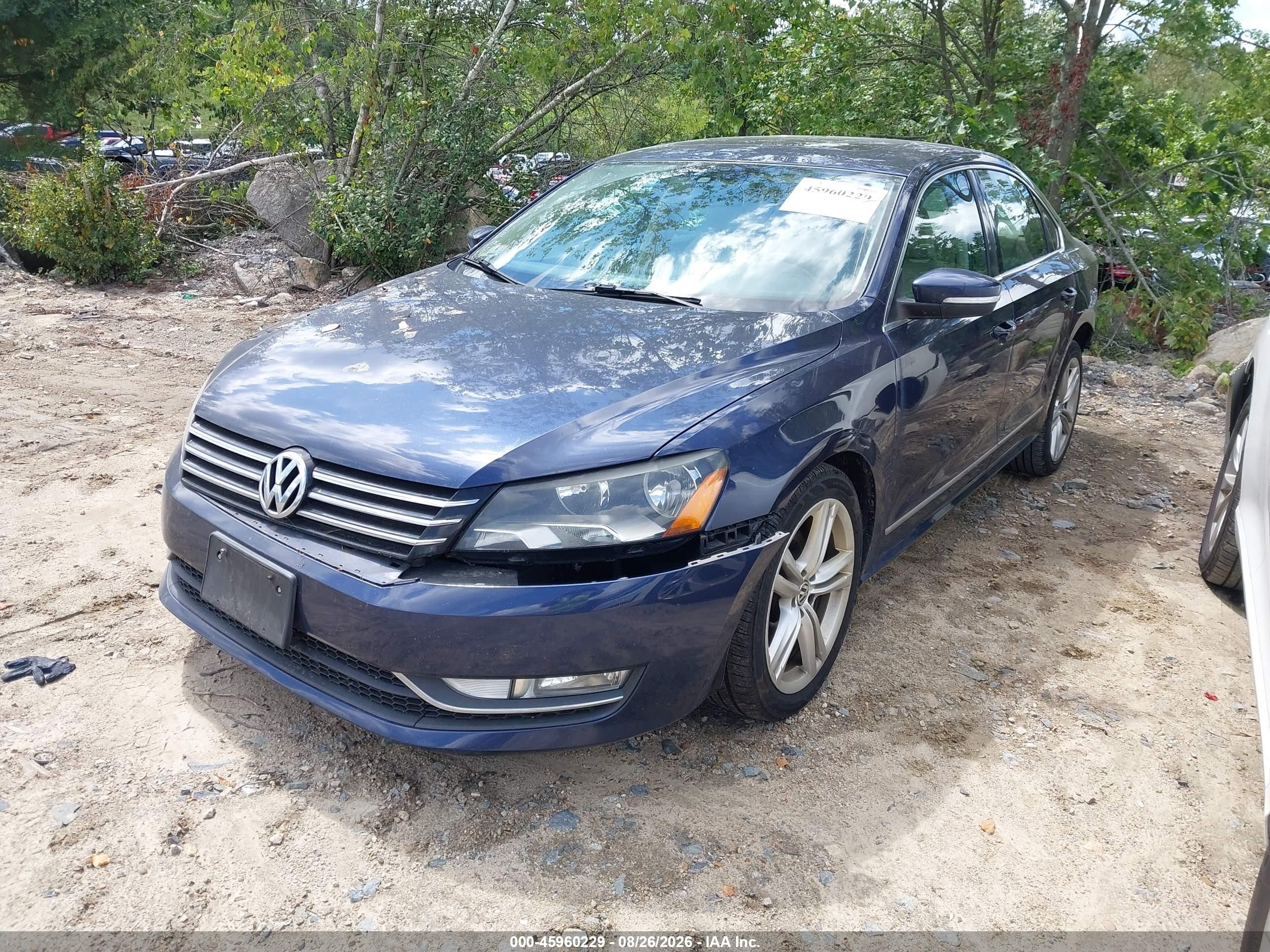 2015 Volkswagen Passat 1.8t Se Blue vin: 1VWBS7A34FC025203