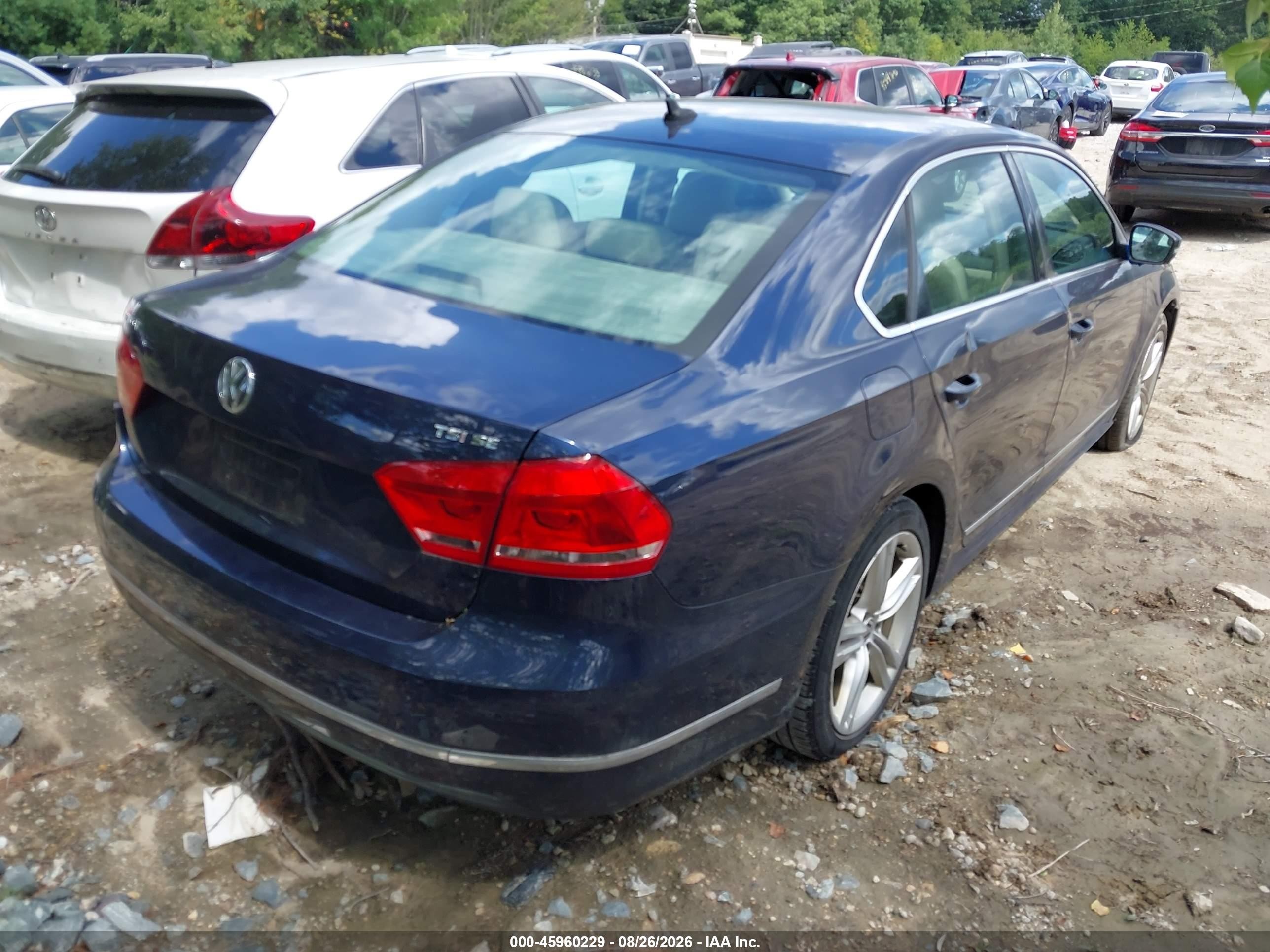 2015 Volkswagen Passat 1.8t Se Blue vin: 1VWBS7A34FC025203