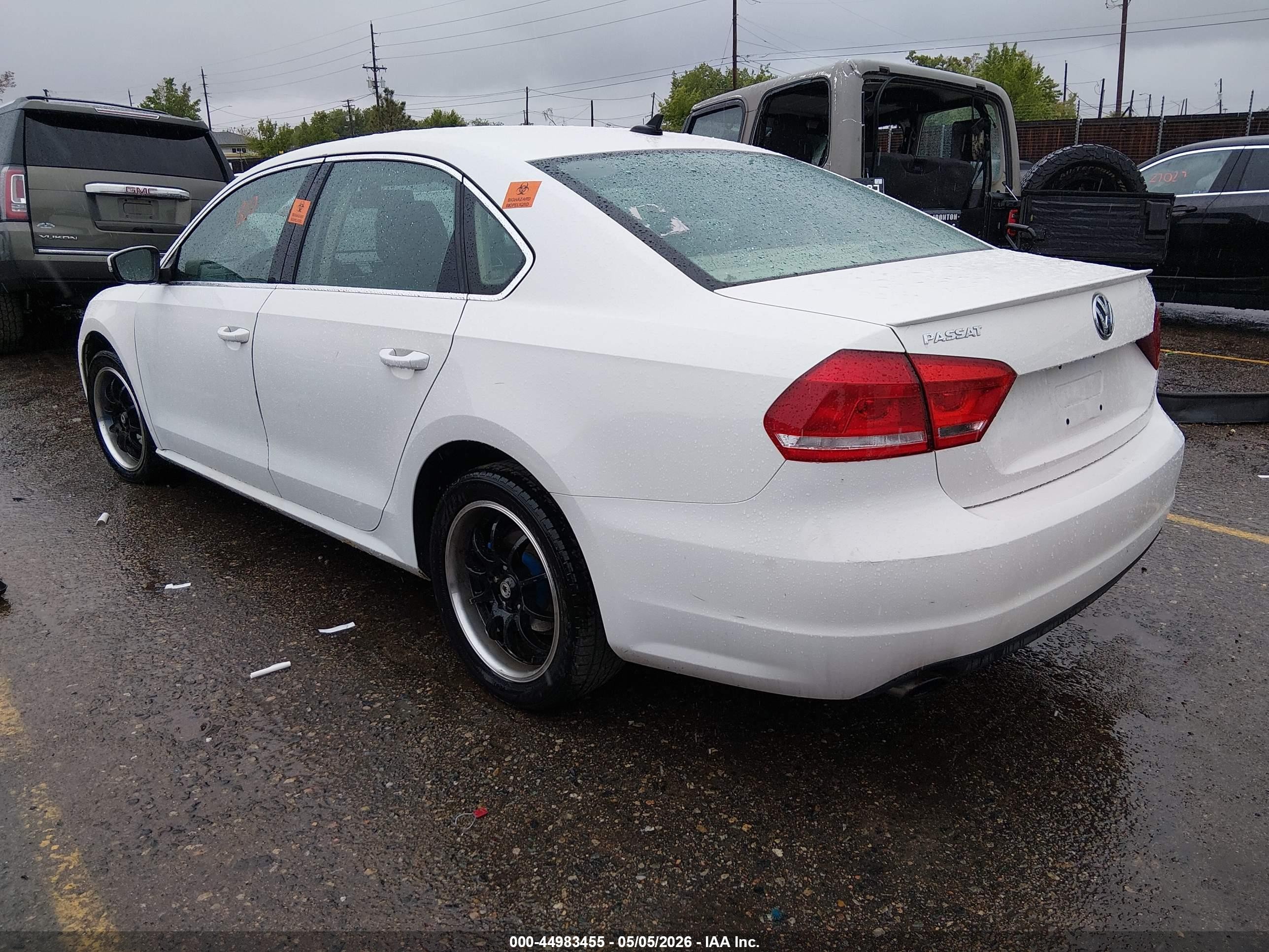 2014 Volkswagen Passat 1.8t Se Белый vin: 1VWBS7A35EC115488